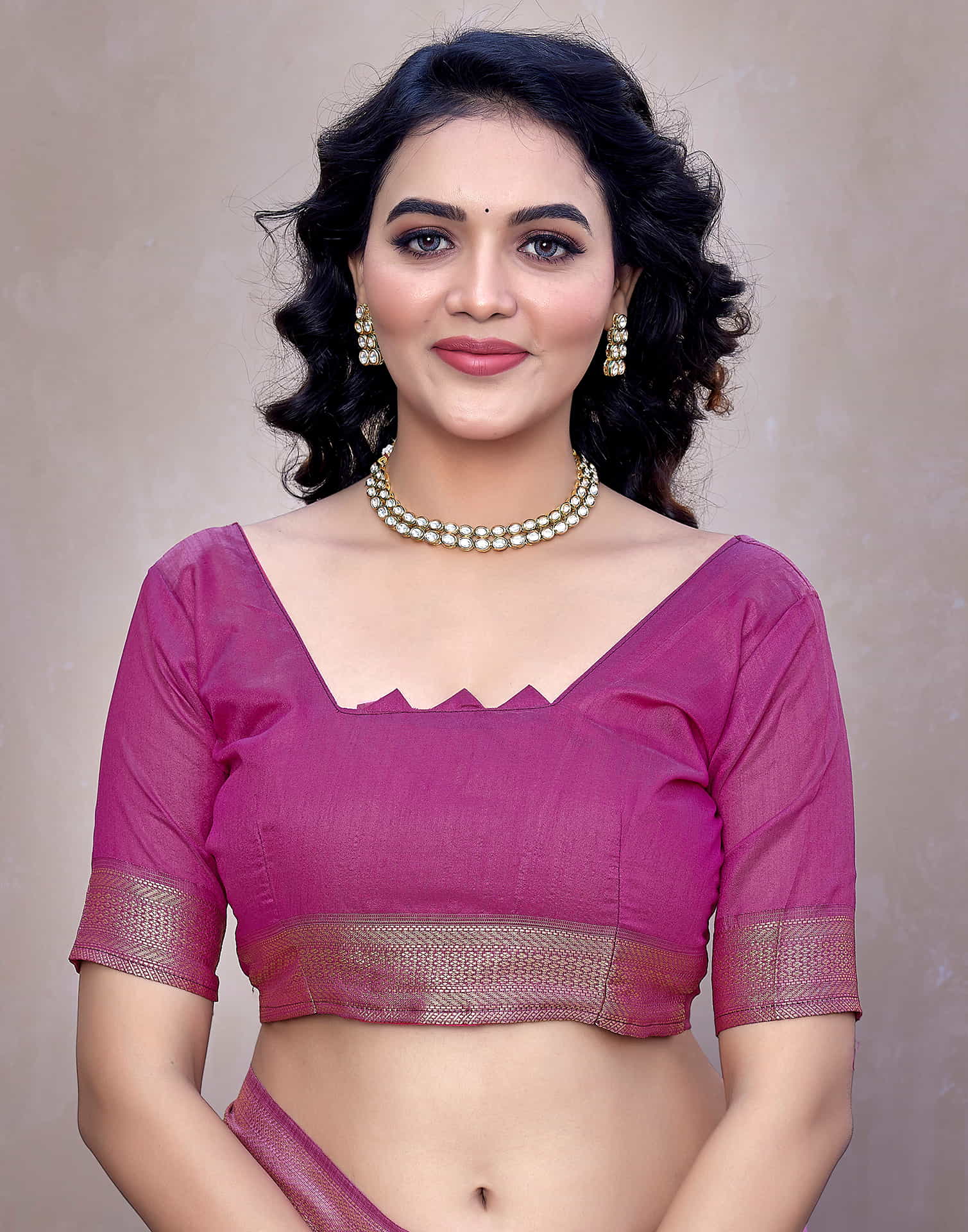 Purple Silk Woven Banarasi Saree