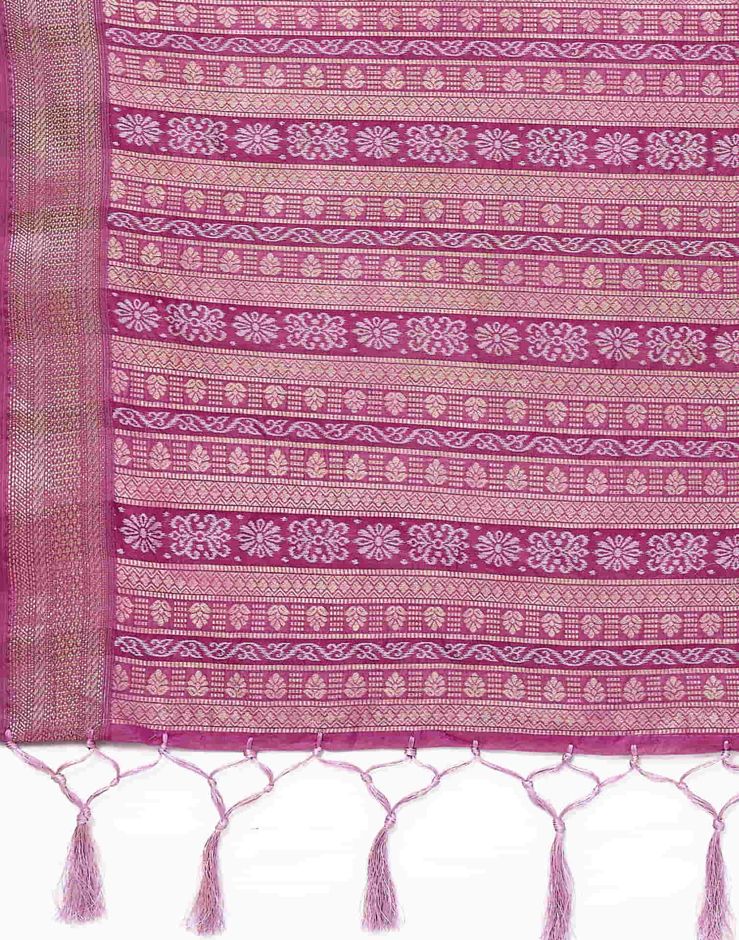 Purple Silk Woven Banarasi Saree
