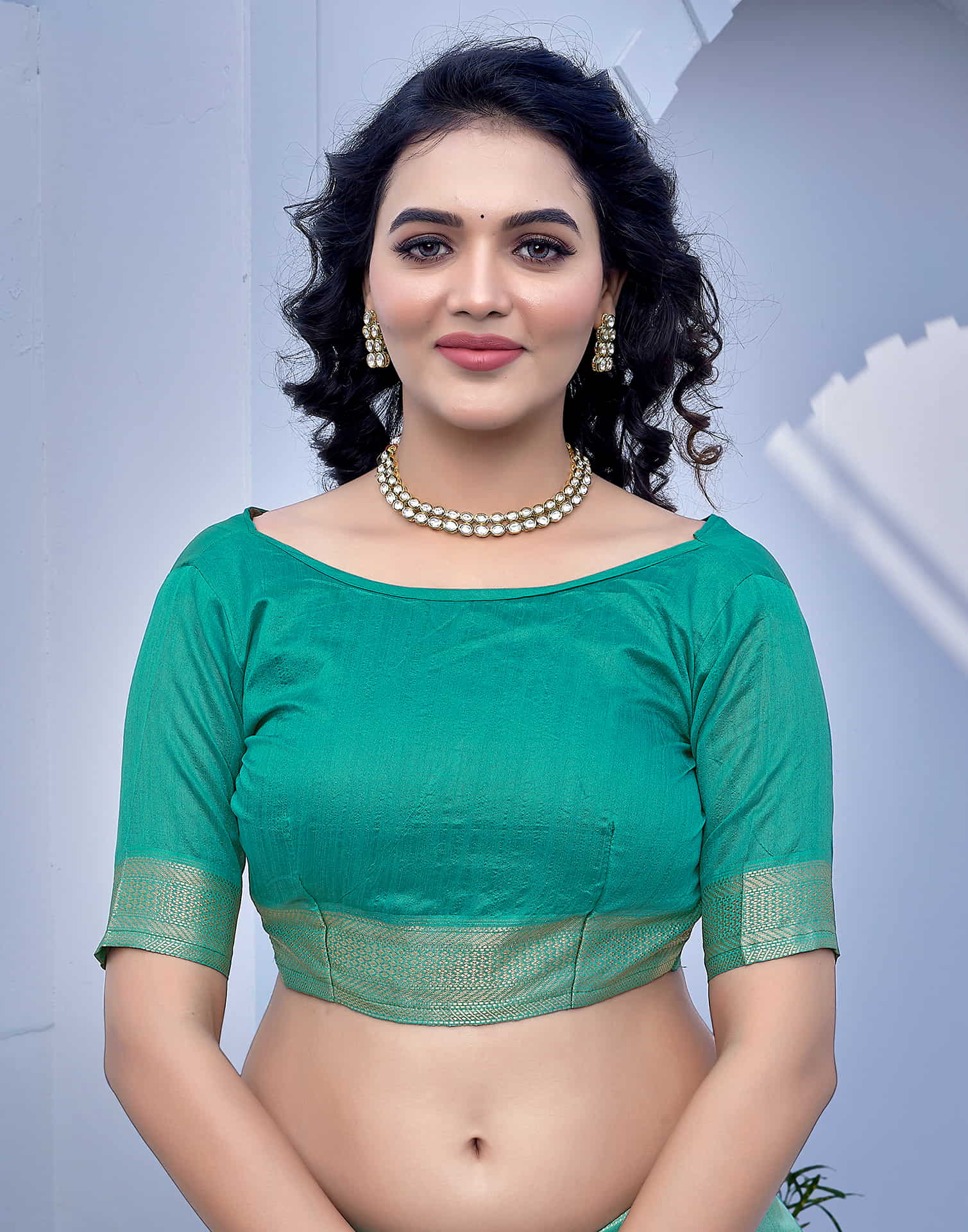 Turquoise Silk Woven Banarasi Saree