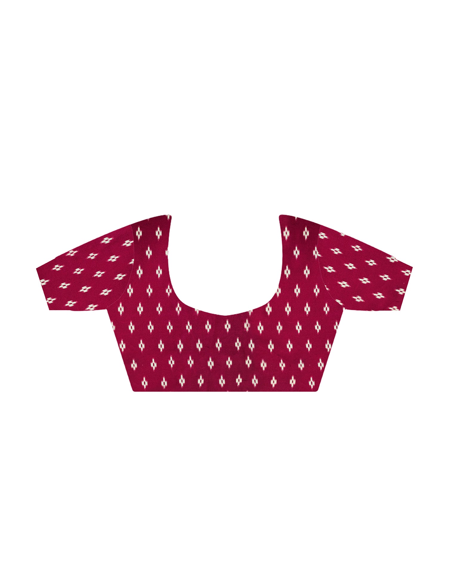 Maroon Satin Ikkat Printed Saree