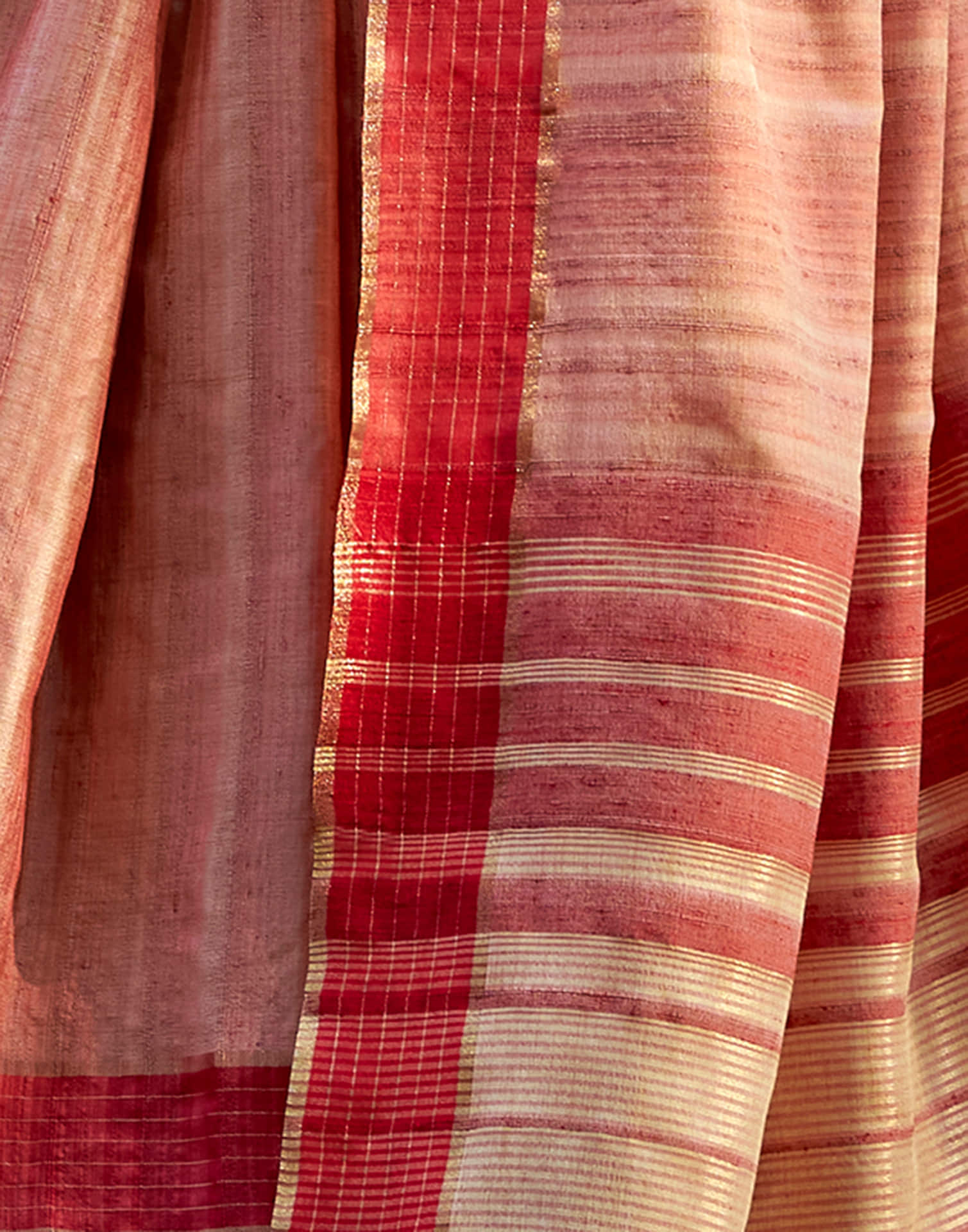 Pink Silk Weaving Handloom Saree