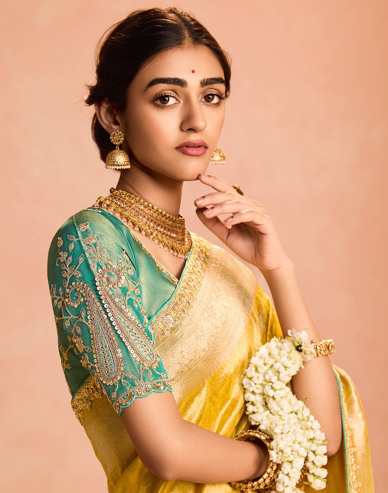 Yellow Silk Weaving Kanjivaram Saree