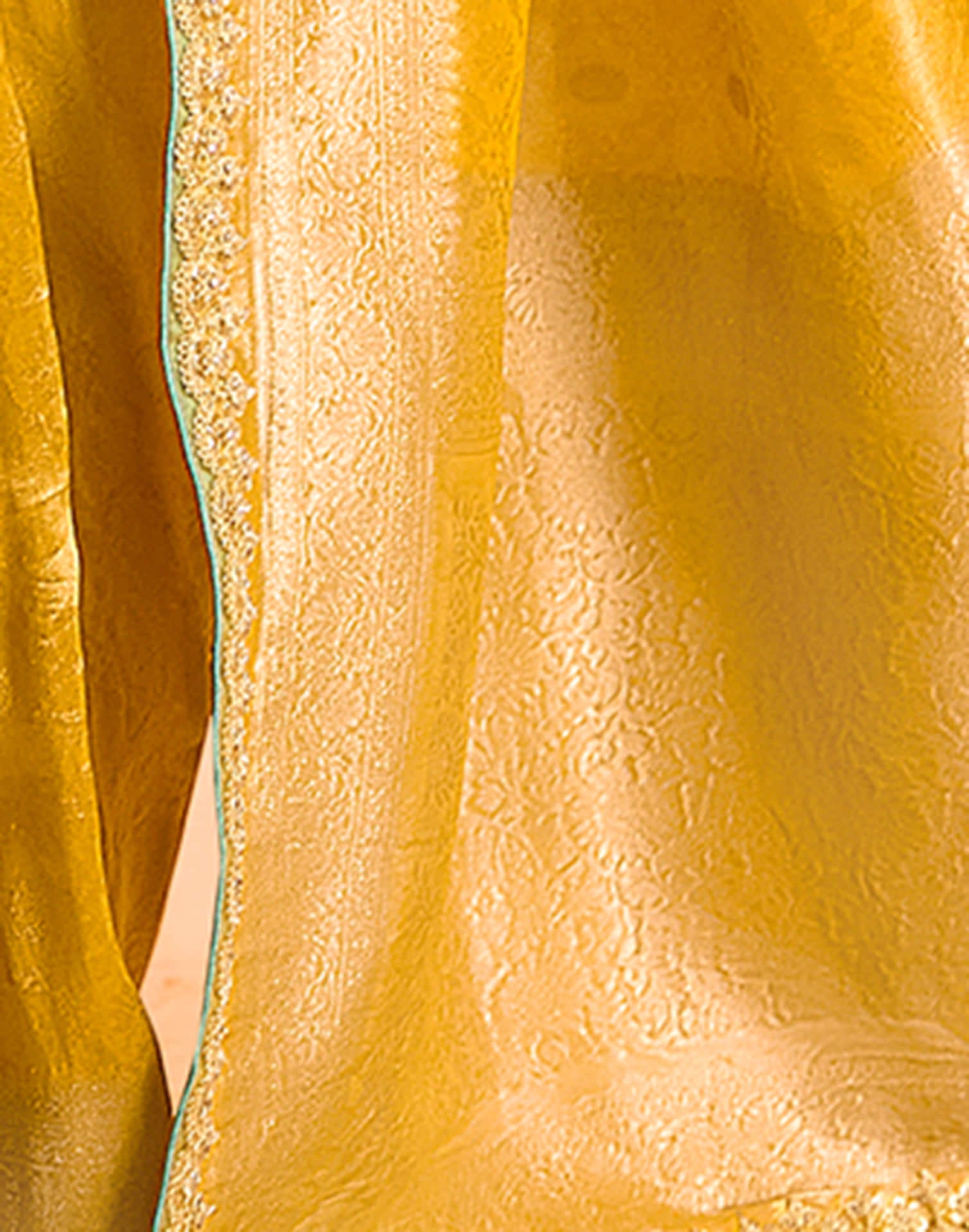 Yellow Silk Weaving Kanjivaram Saree