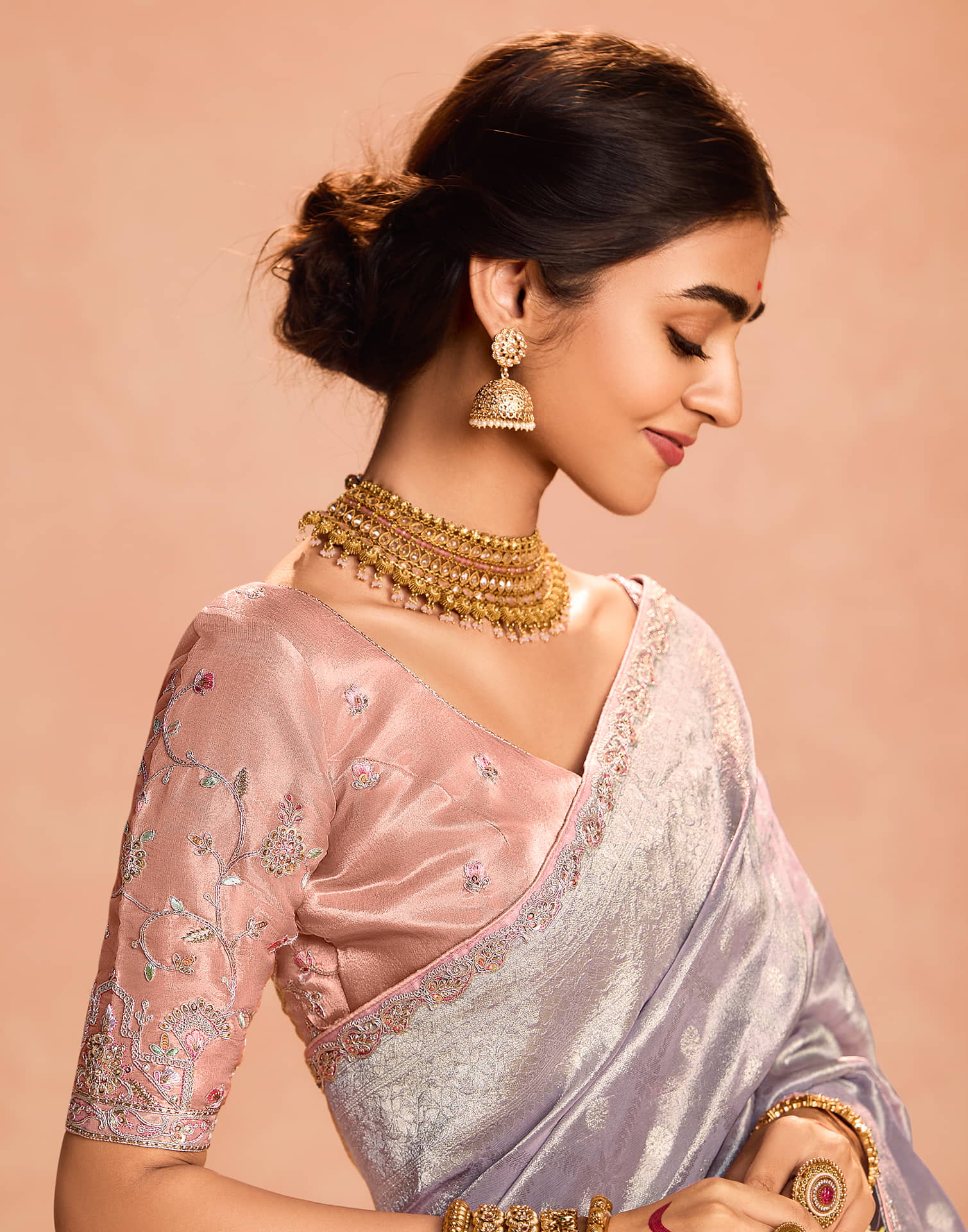 Light Purple Silk Weaving Kanjivaram Saree