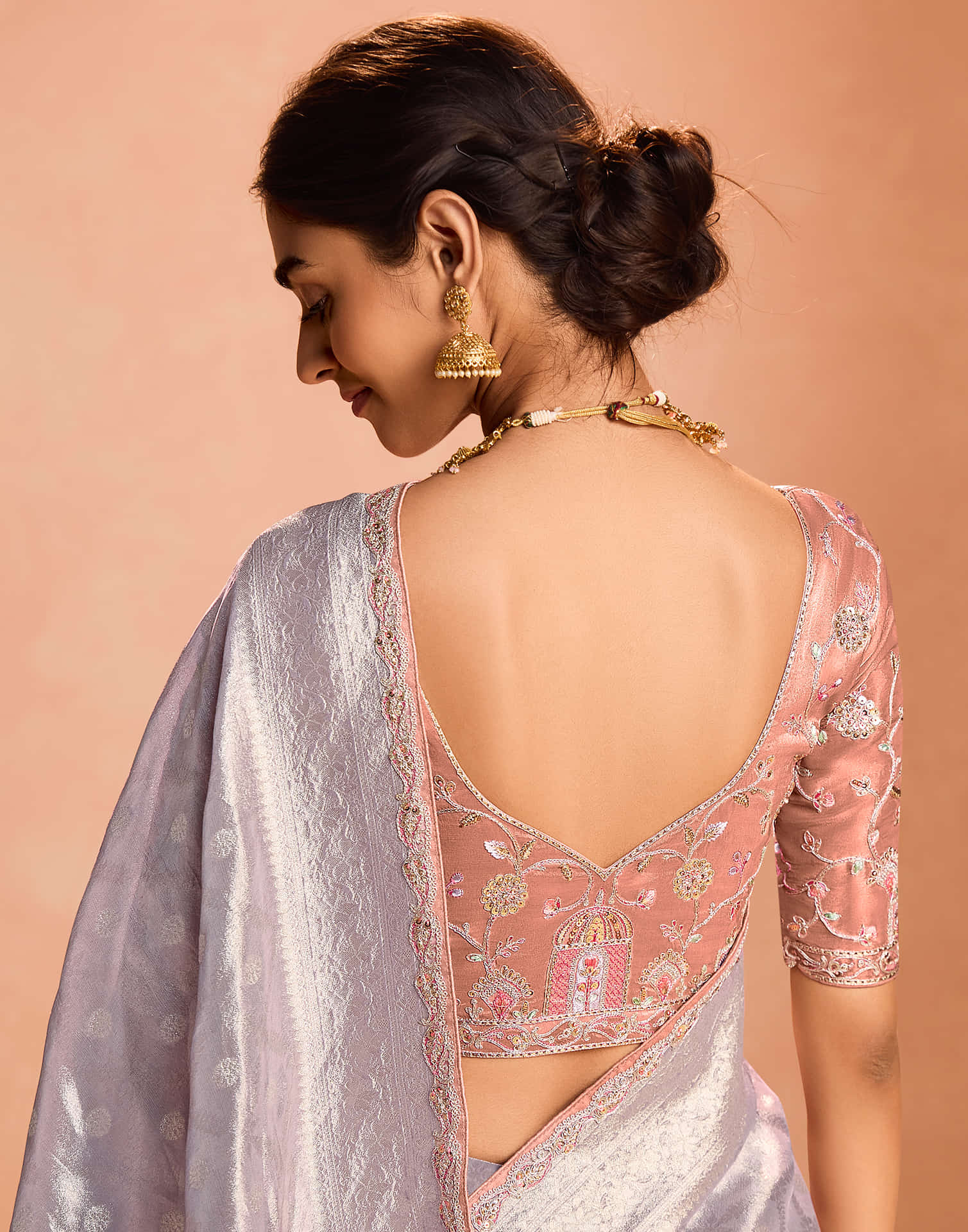 Light Purple Silk Weaving Kanjivaram Saree