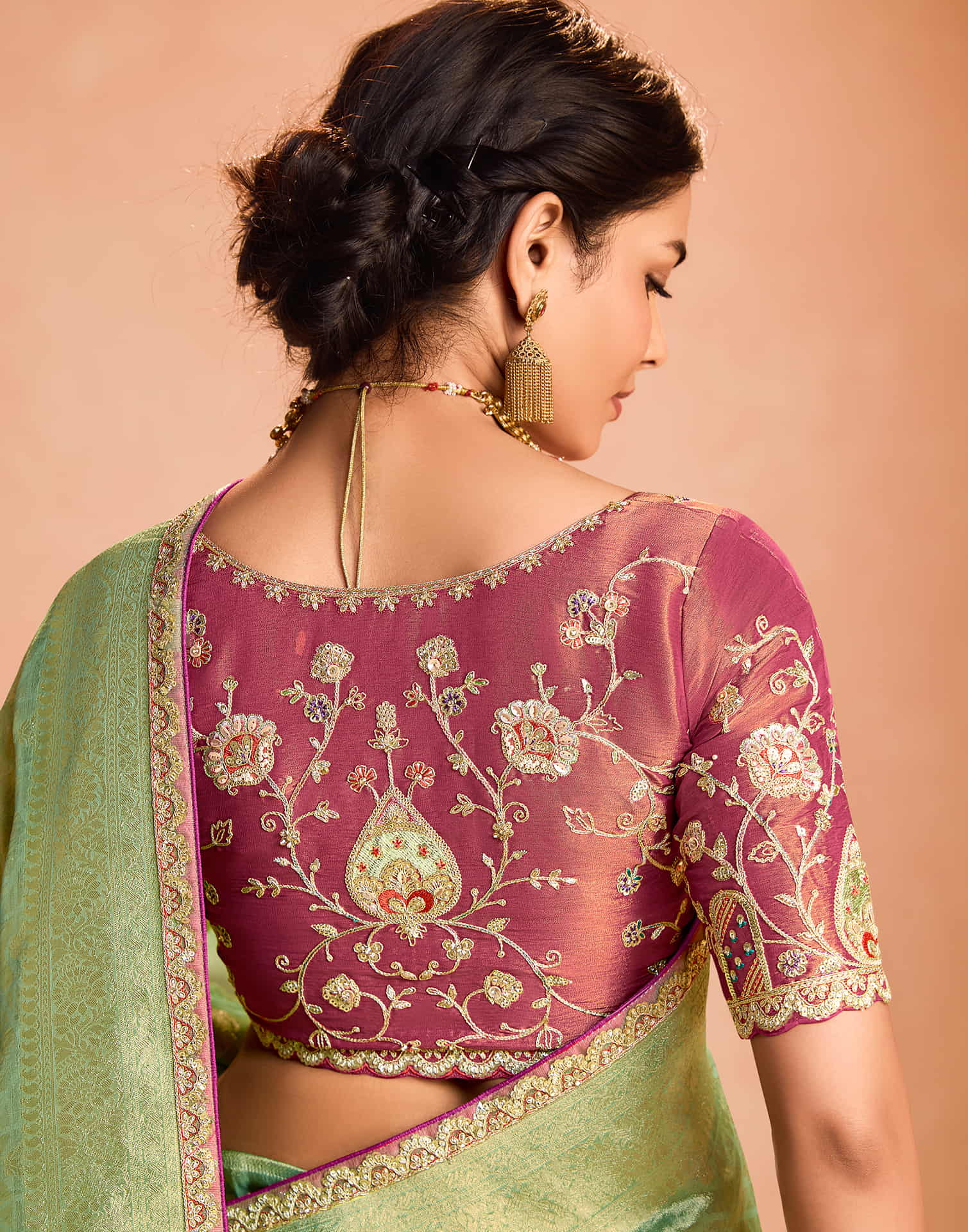 Pista Green Silk Weaving Kanjivaram Saree