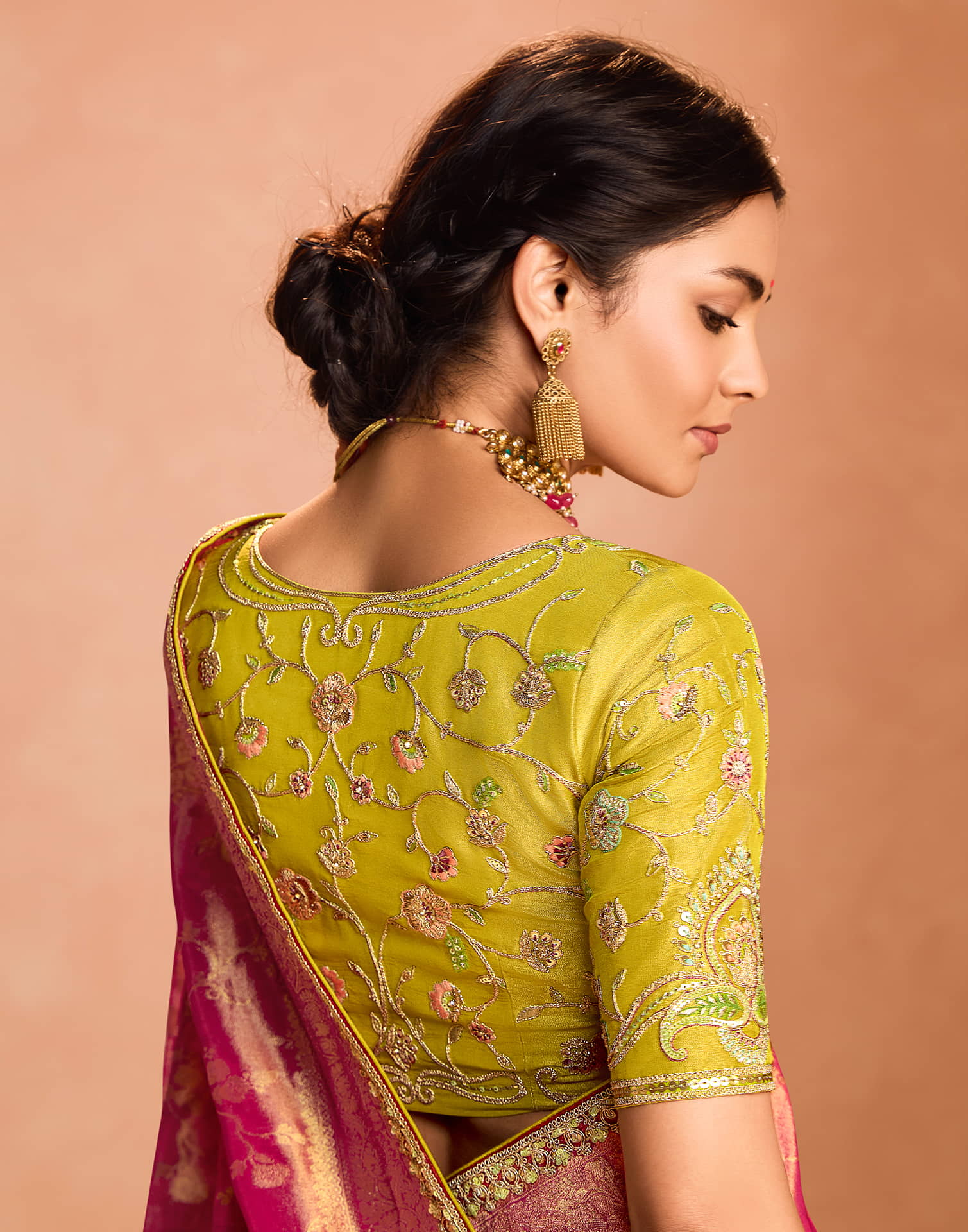 Rani Pink Silk Weaving Kanjivaram Saree