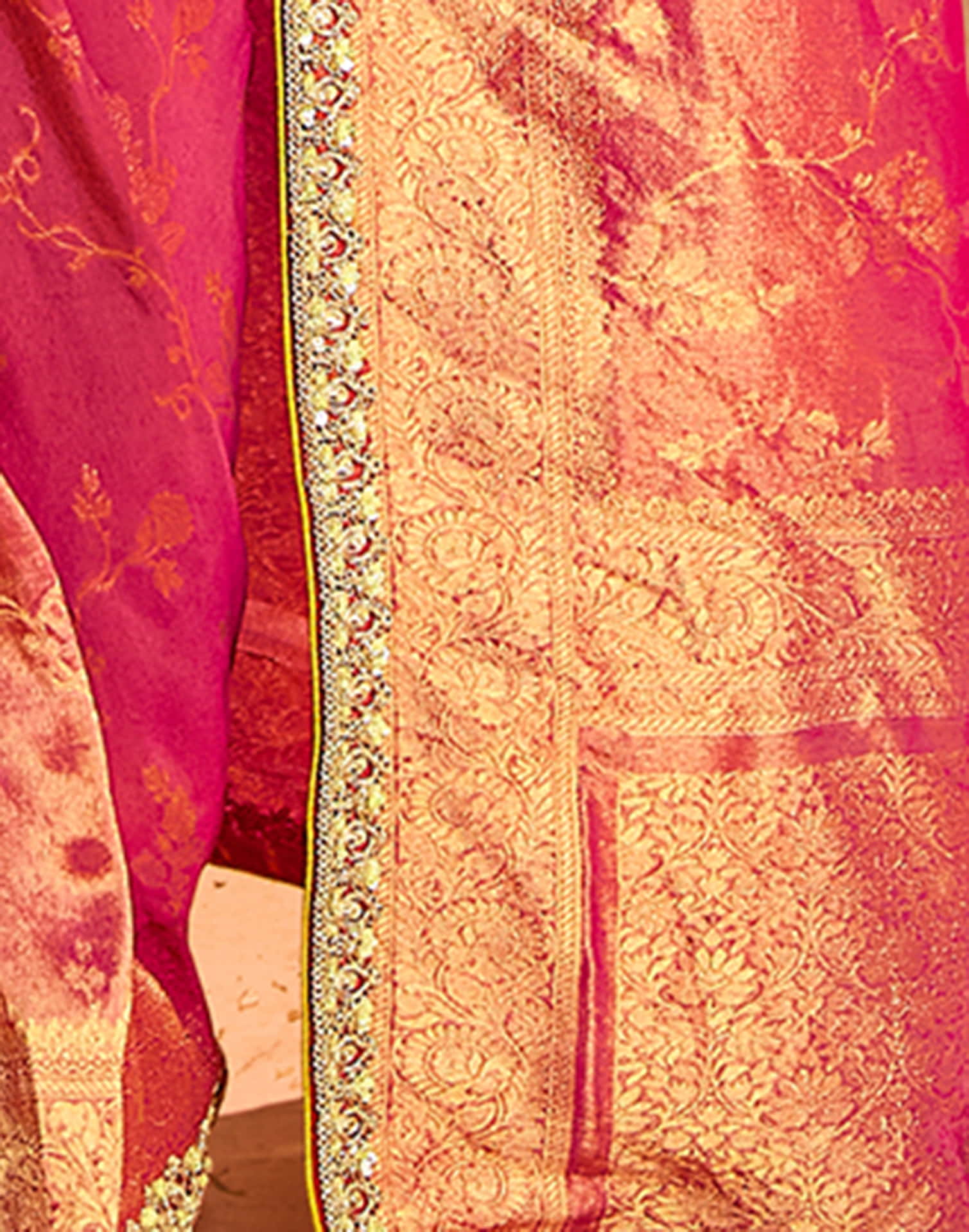 Rani Pink Silk Weaving Kanjivaram Saree