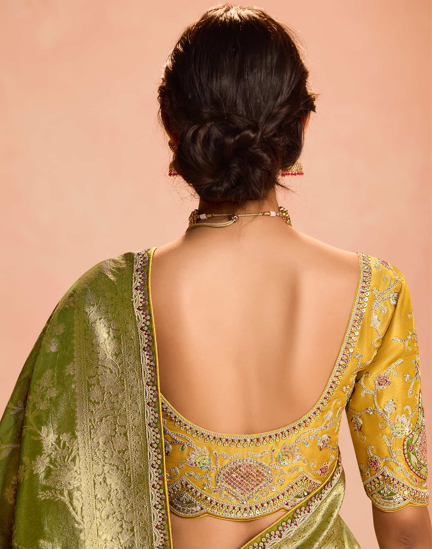 Green Silk Weaving Kanjivaram Saree