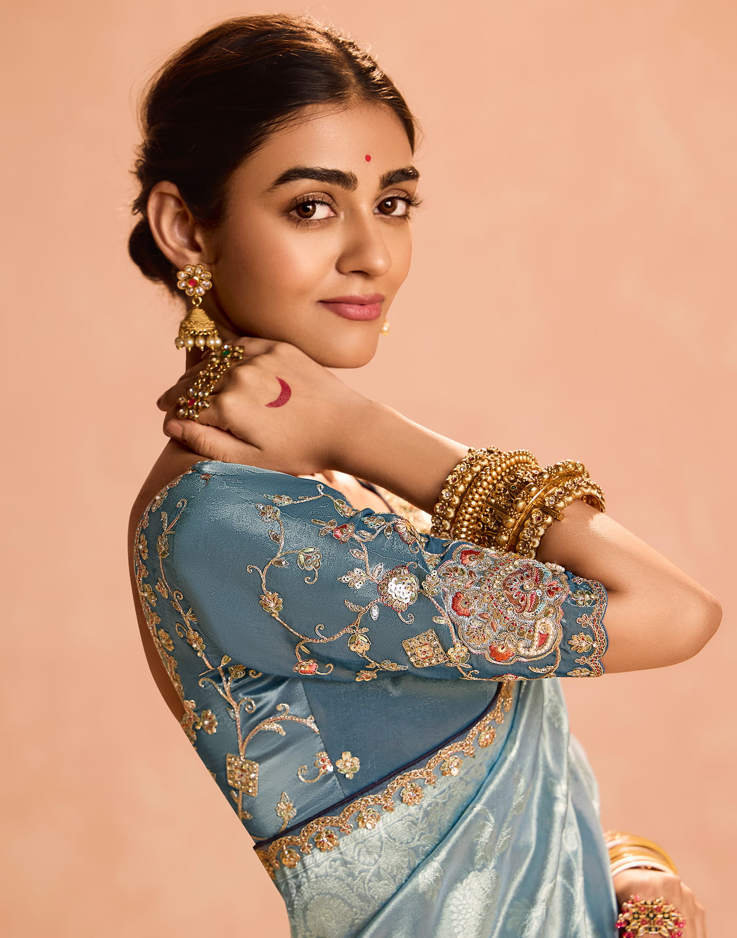 Blue Silk Weaving Kanjivaram Saree