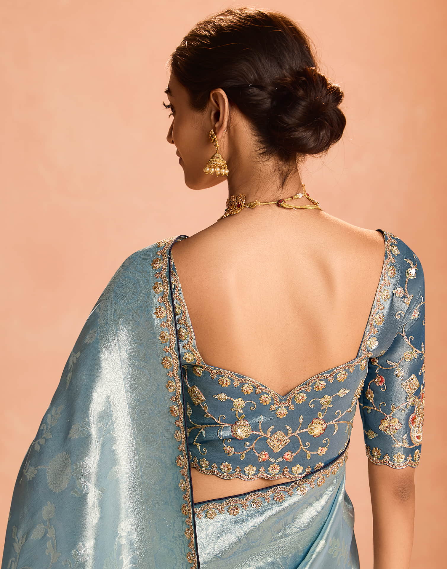 Blue Silk Weaving Kanjivaram Saree