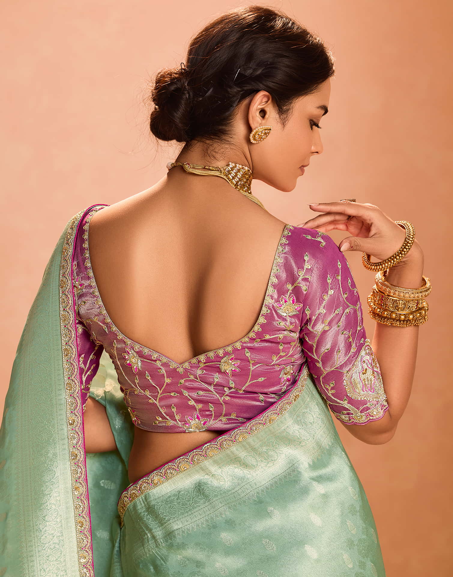 Sea Green Silk Weaving Kanjivaram Saree