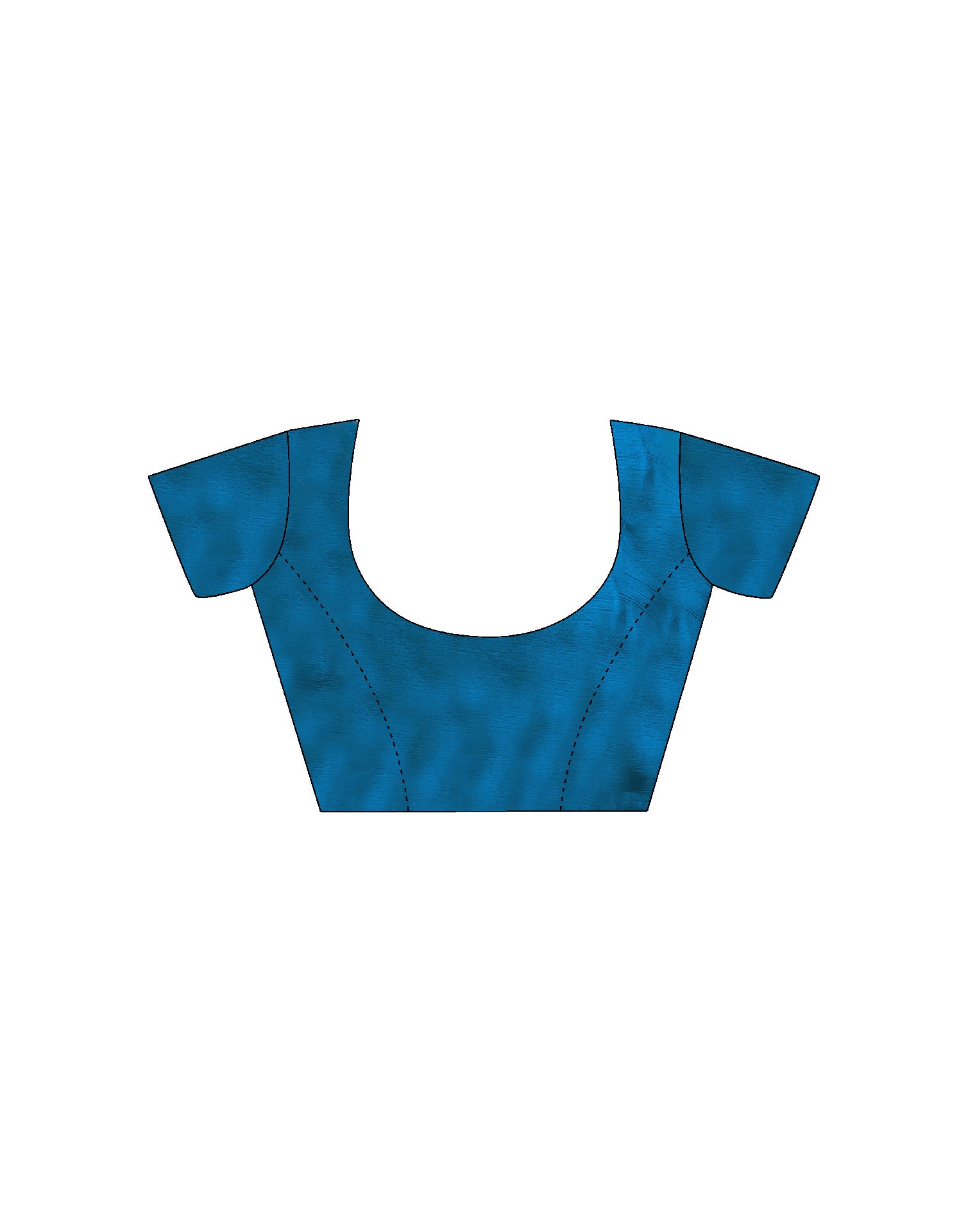 Rama Blue Chiffon Stone Work Embellished Saree