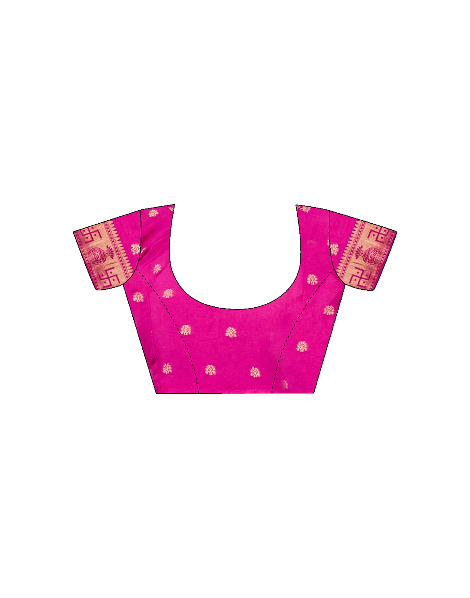 Rani Pink Silk Woven Banarasi Saree
