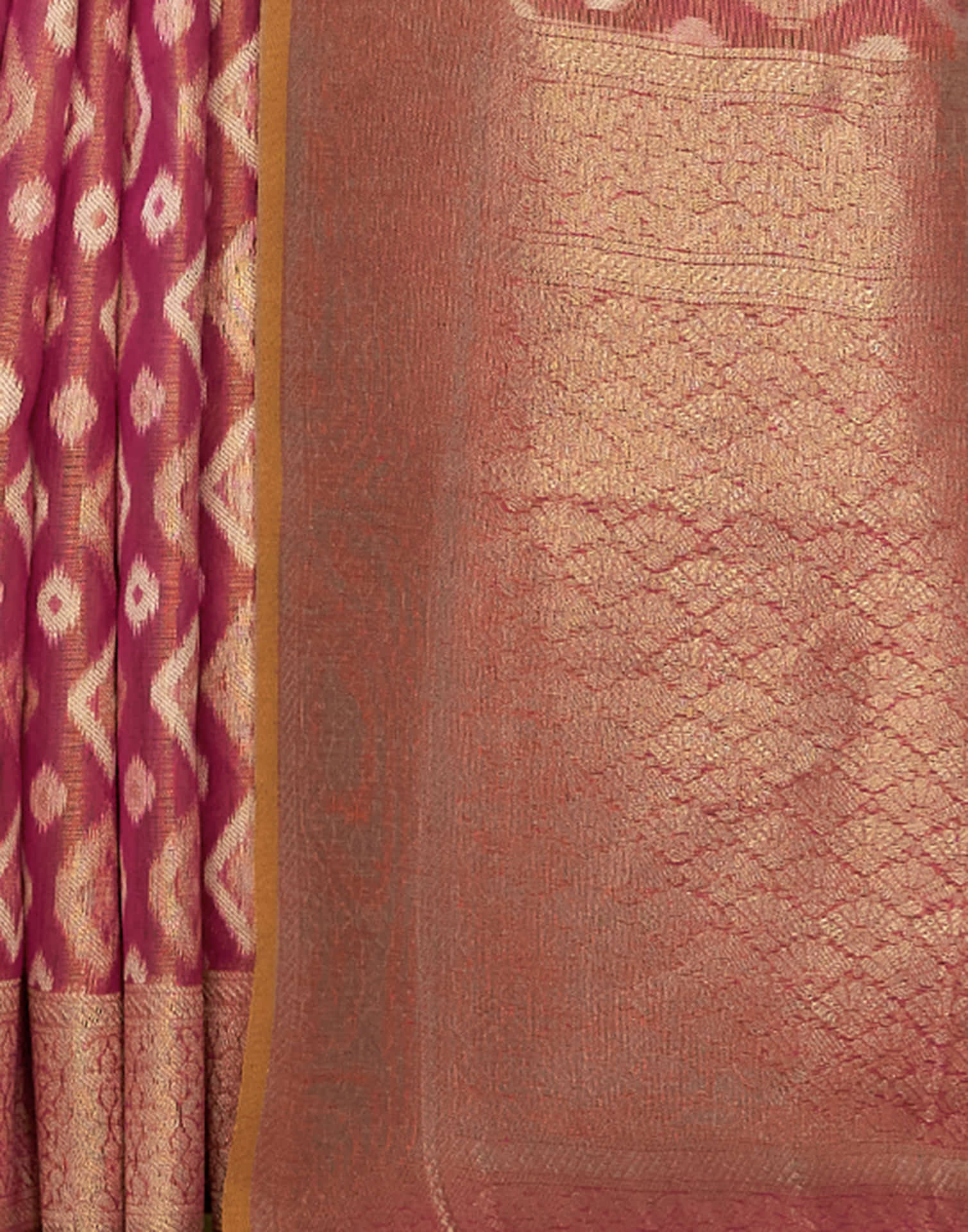 Pink Tissue Silk Woven Saree