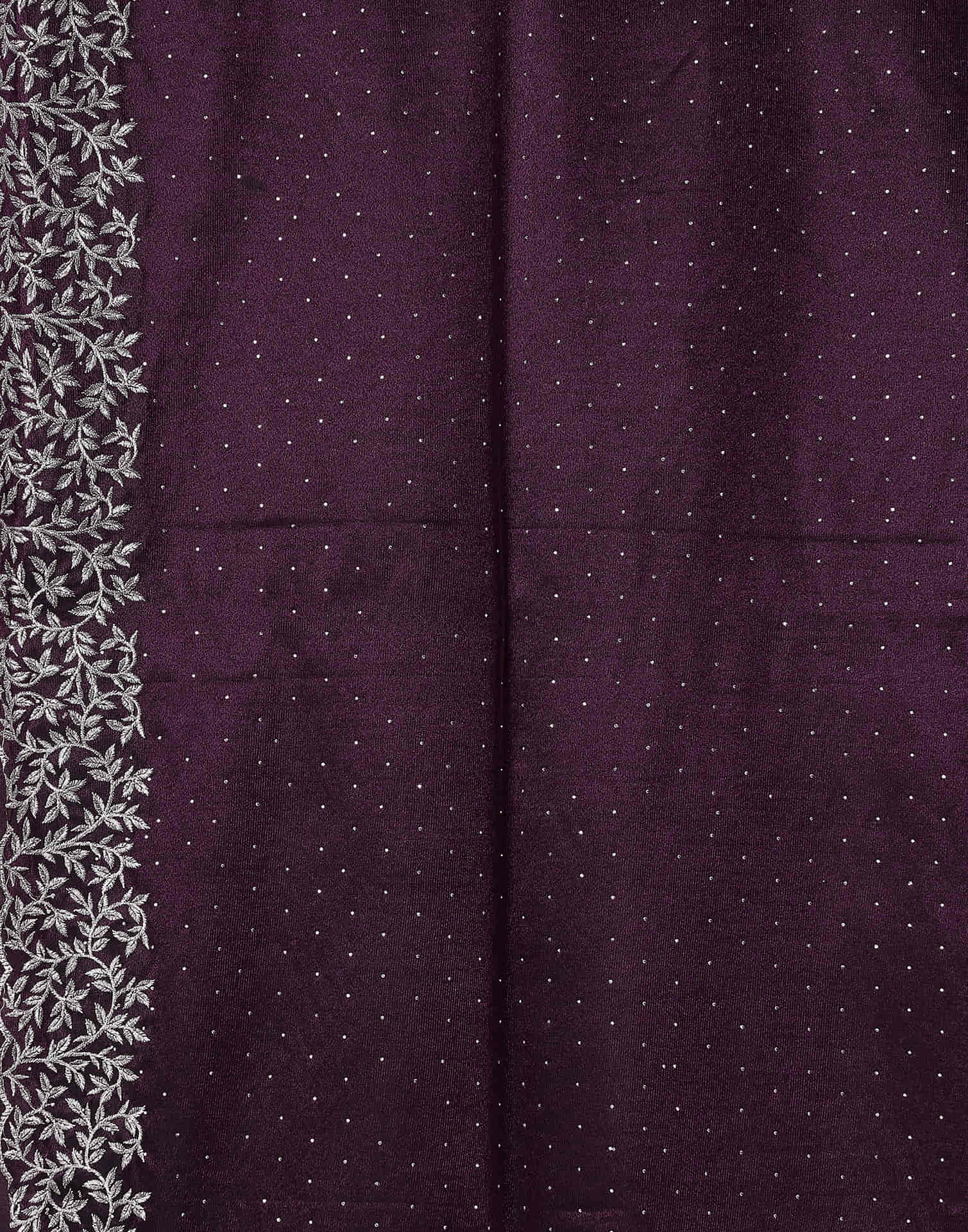 Mauve Shimmer Embroidery Saree
