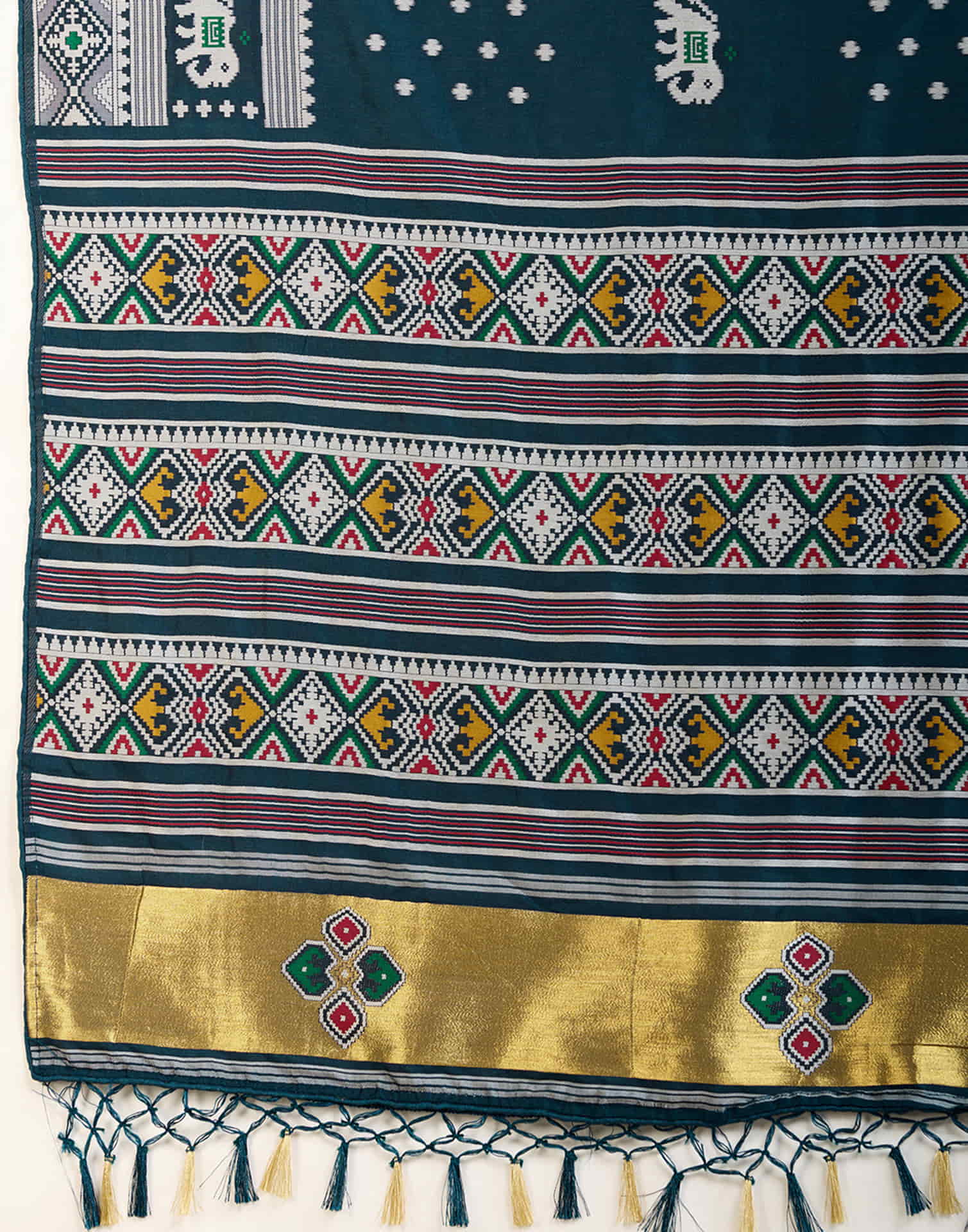 Rama Blue Silk Woven Banarasi Saree