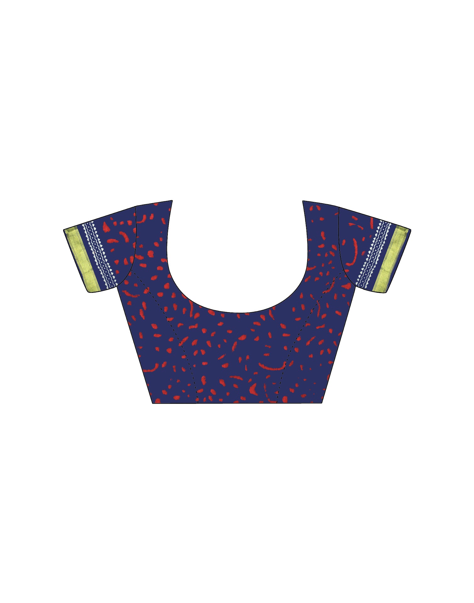 Navy Blue Cotton Printed Saree