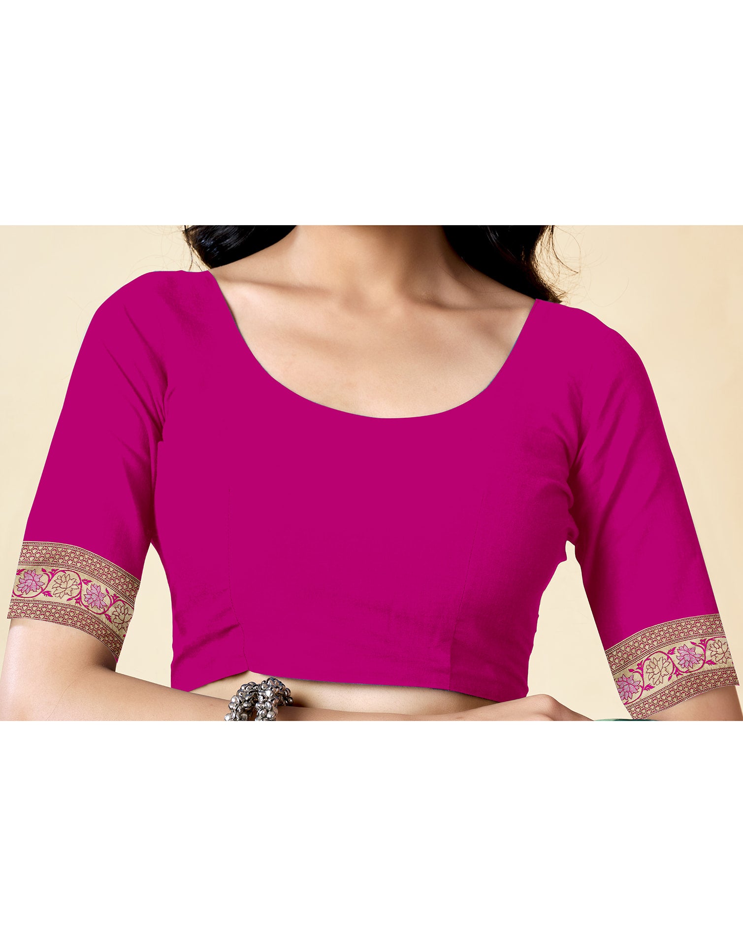 Rani Pink Silk Woven Banarasi Saree