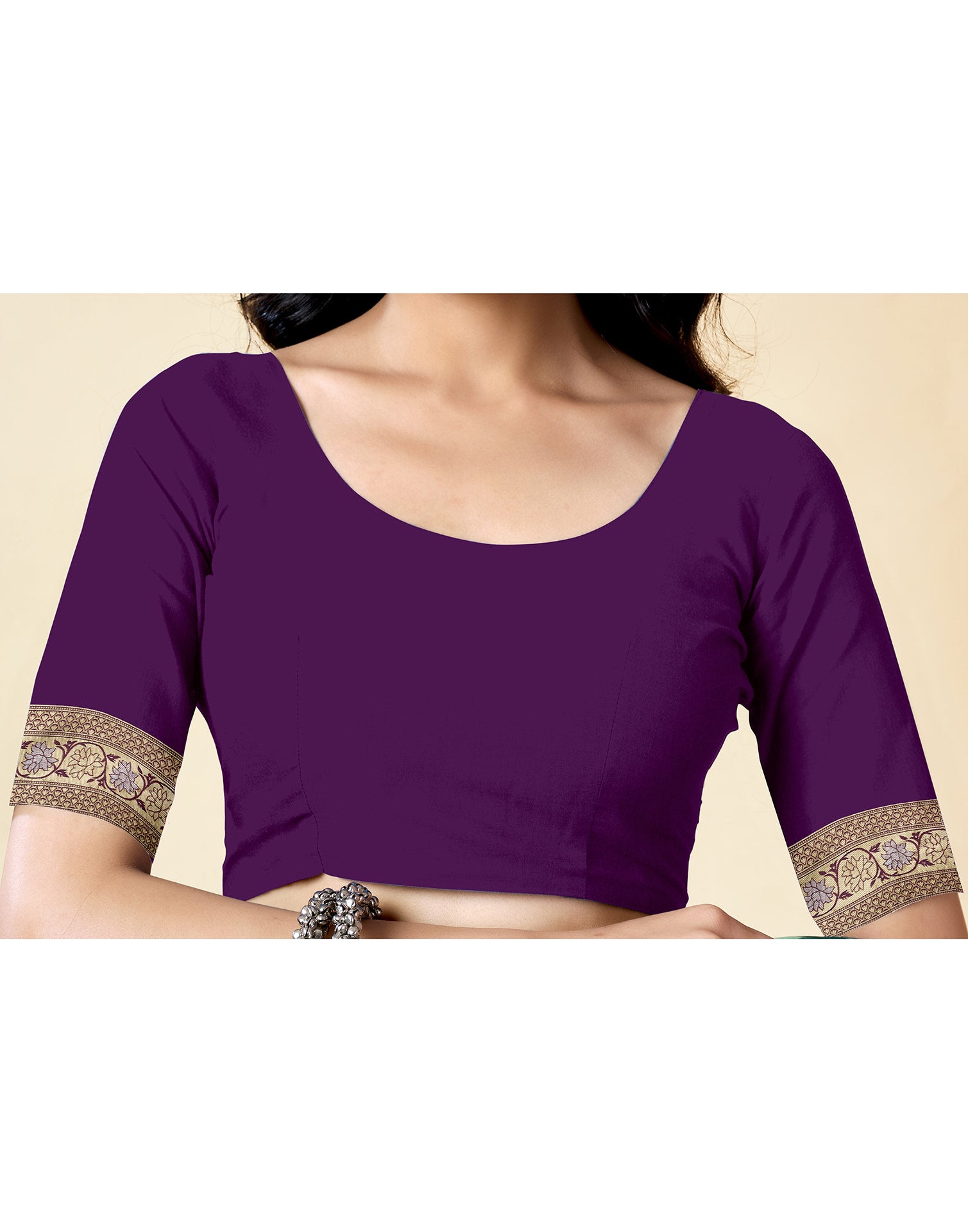Purple Silk Woven Banarasi Saree