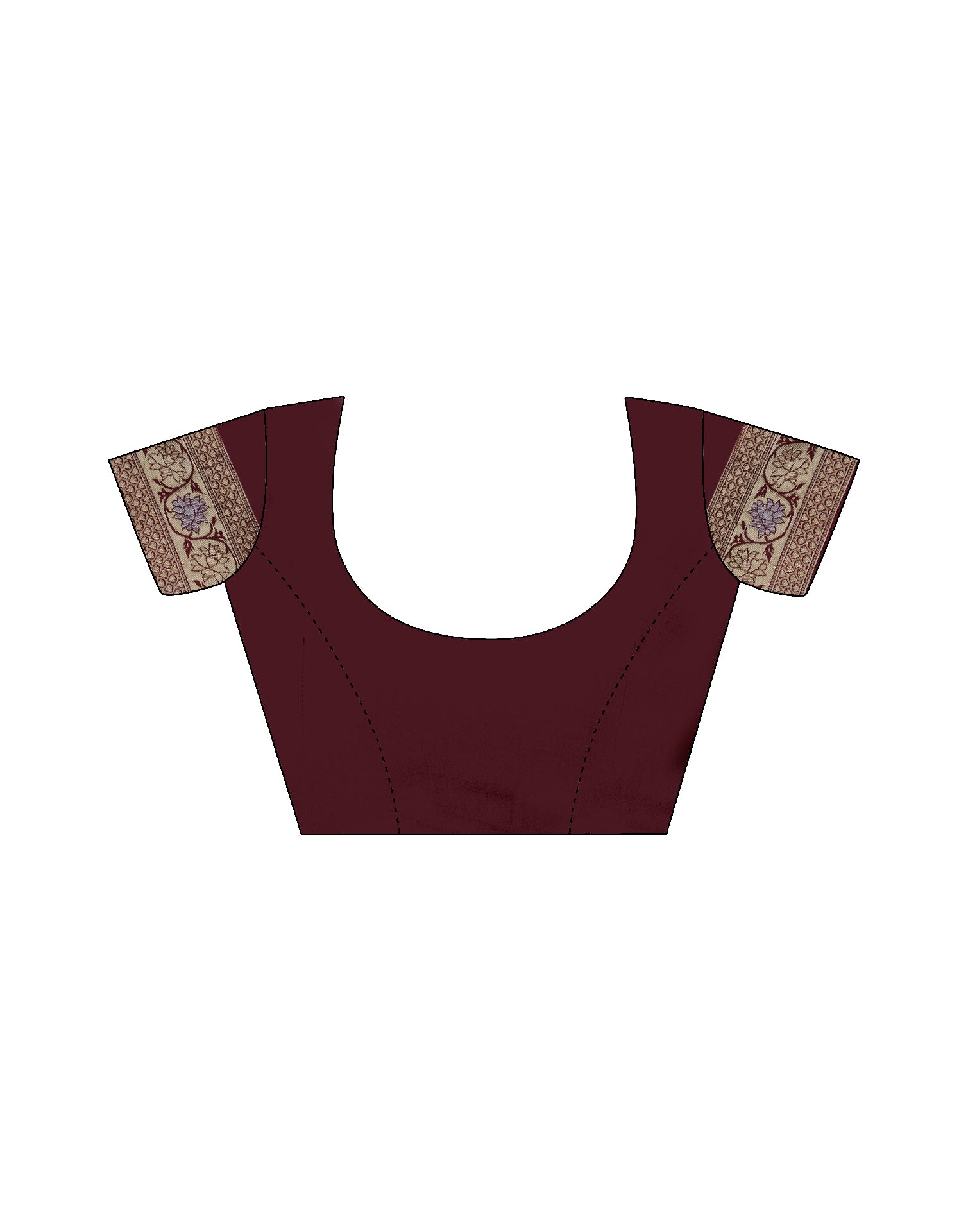 Maroon Silk Woven Banarasi Saree