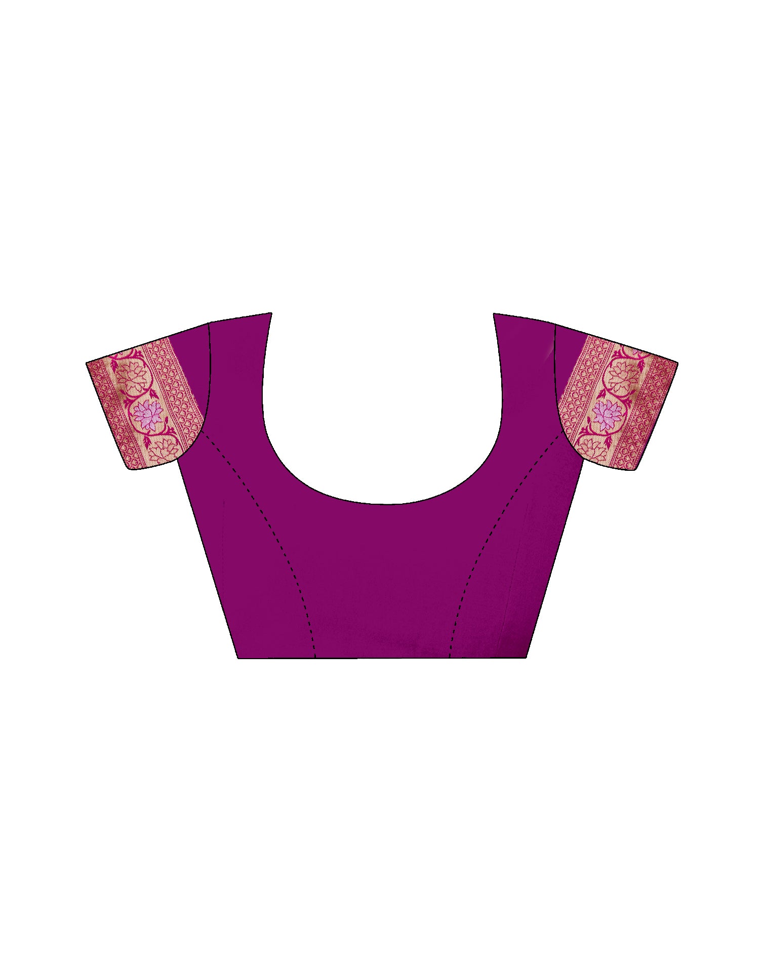 Dark Magenta Silk Woven Banarasi Saree