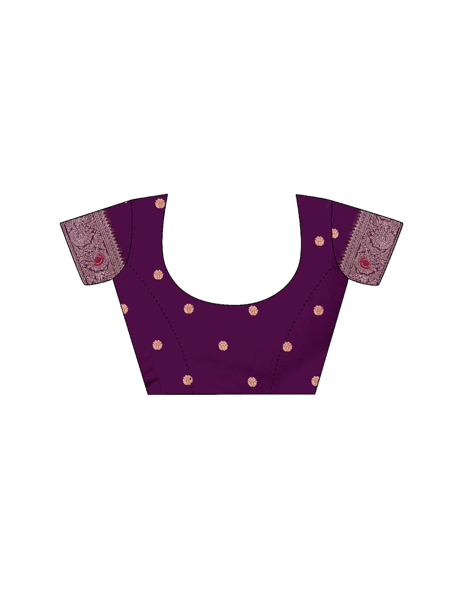 Wine Silk Woven Banarasi Saree