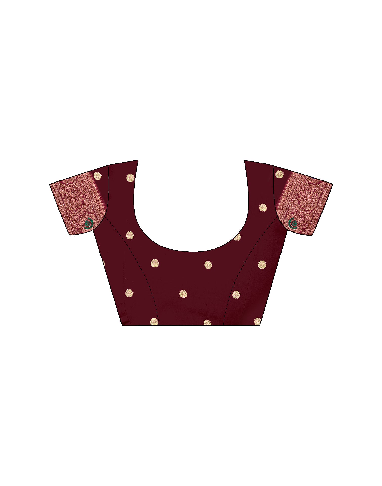 Maroon Silk Woven Banarasi Saree