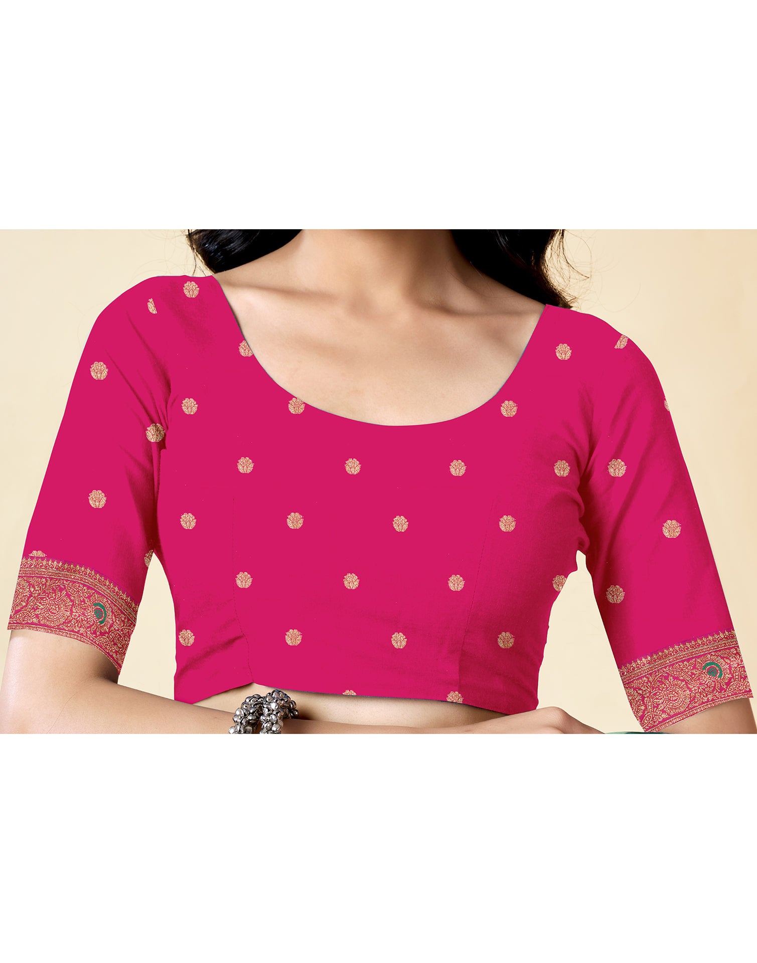 Rani Pink Silk Woven Banarasi Saree