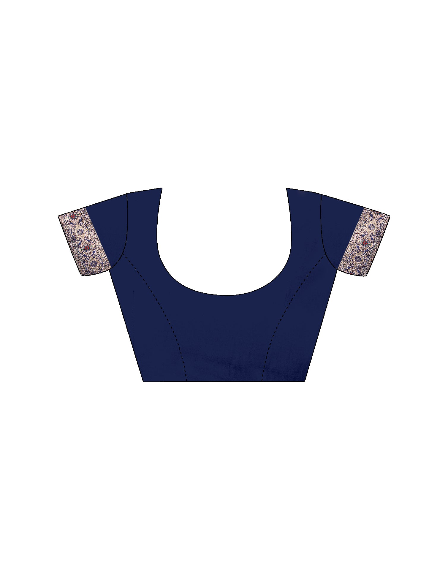 Navy Blue Silk Woven Banarasi Saree