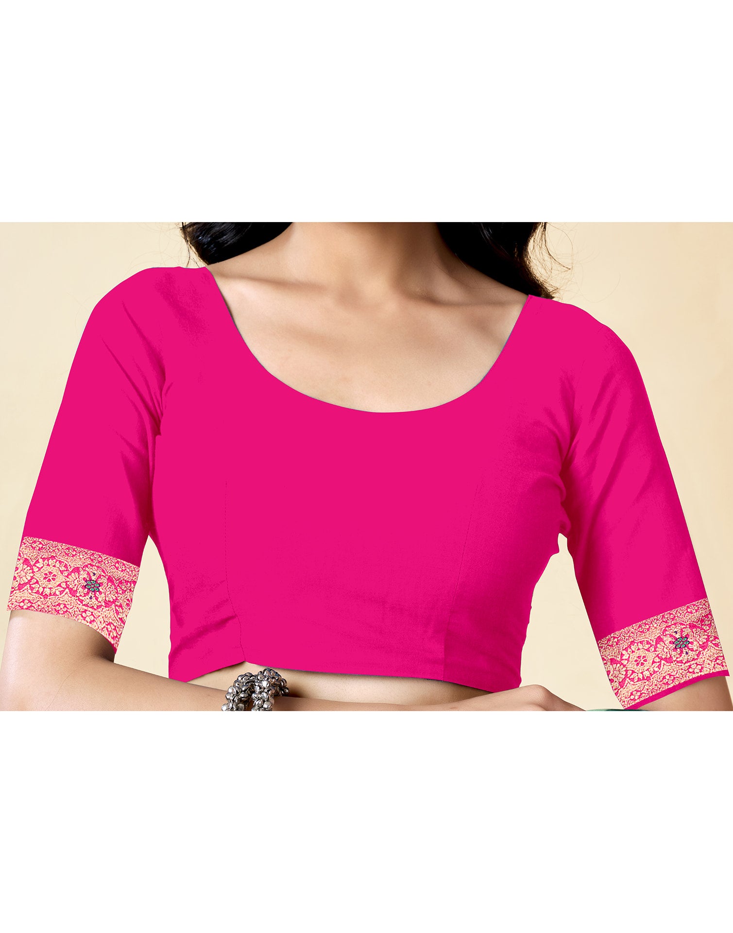Rani Pink Silk Woven Banarasi Saree