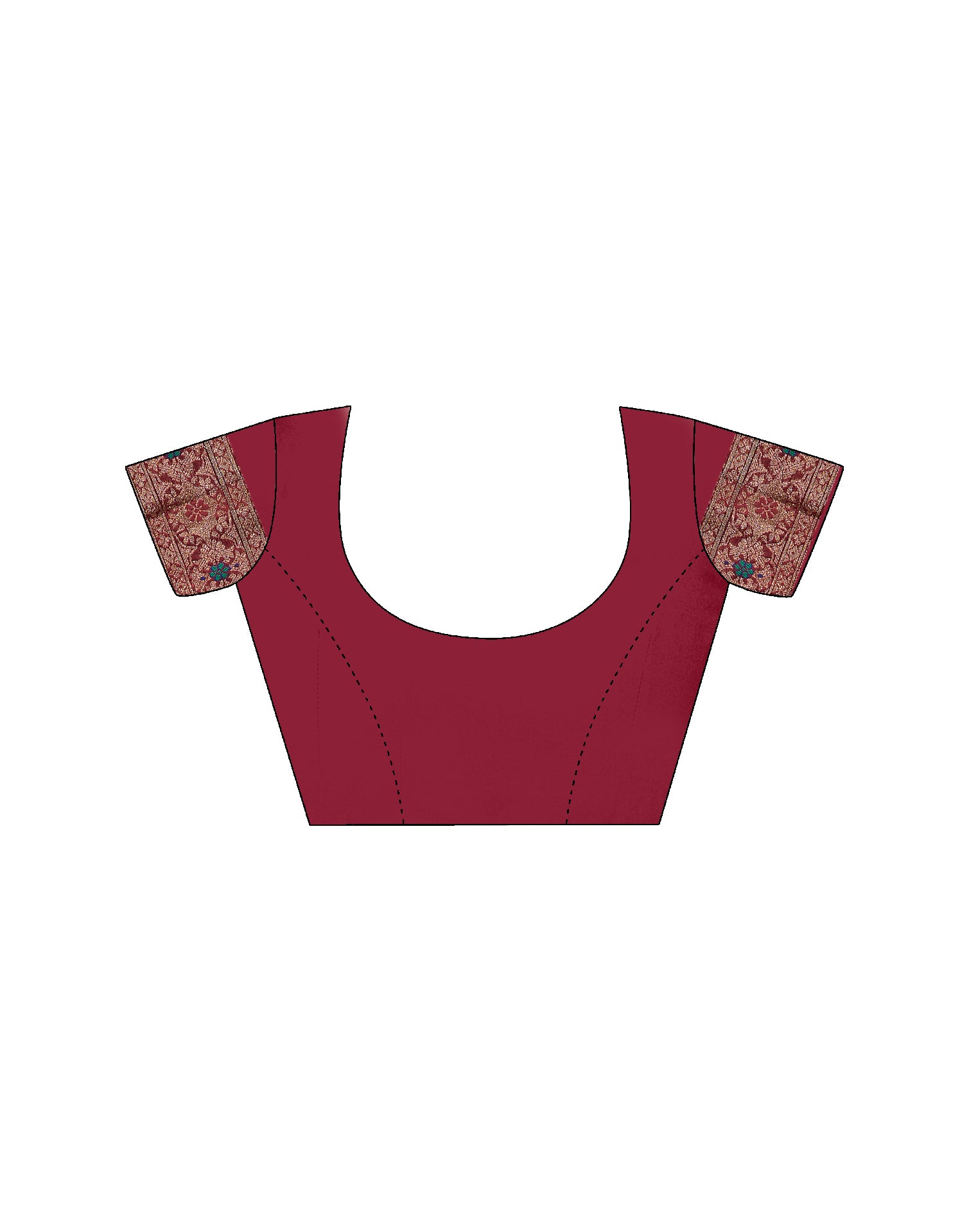 Maroon Silk Woven Banarasi Saree