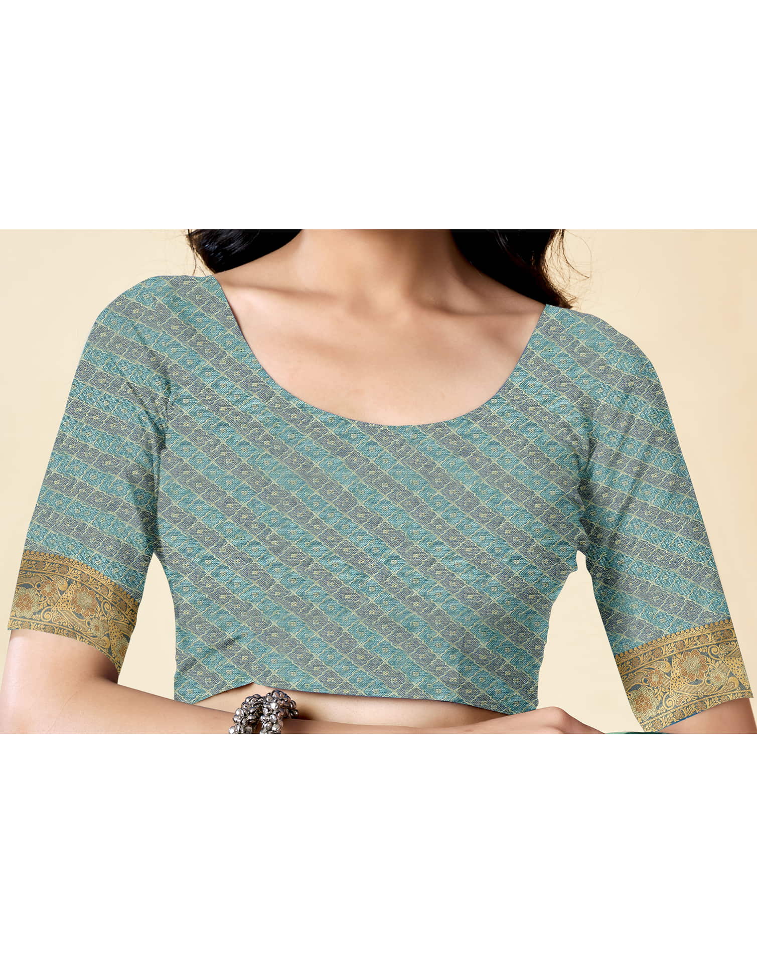 Blue Silk Woven Saree