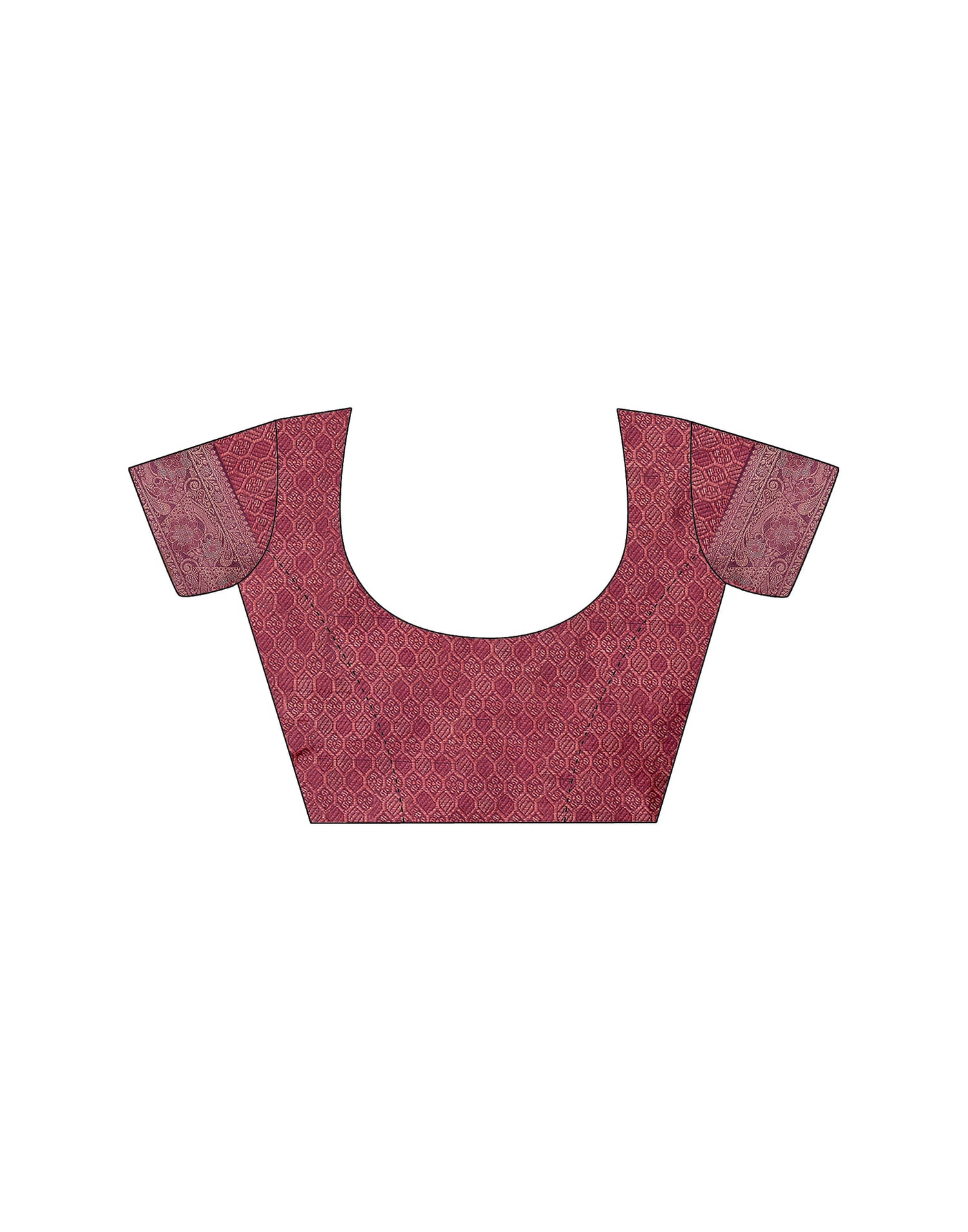 Wine Silk Woven Saree