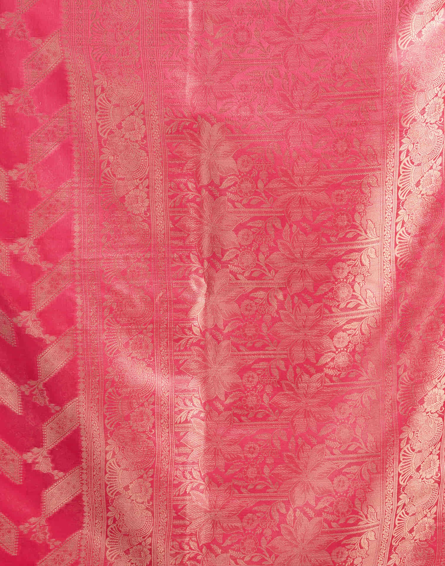 Pink Silk Woven Saree