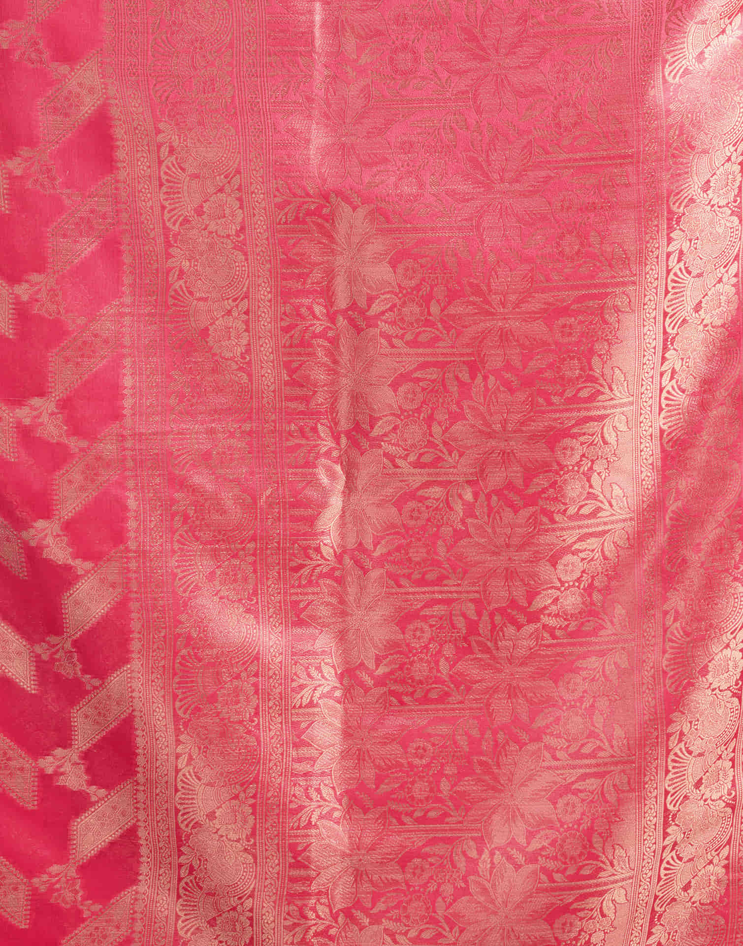 Pink Silk Woven Saree