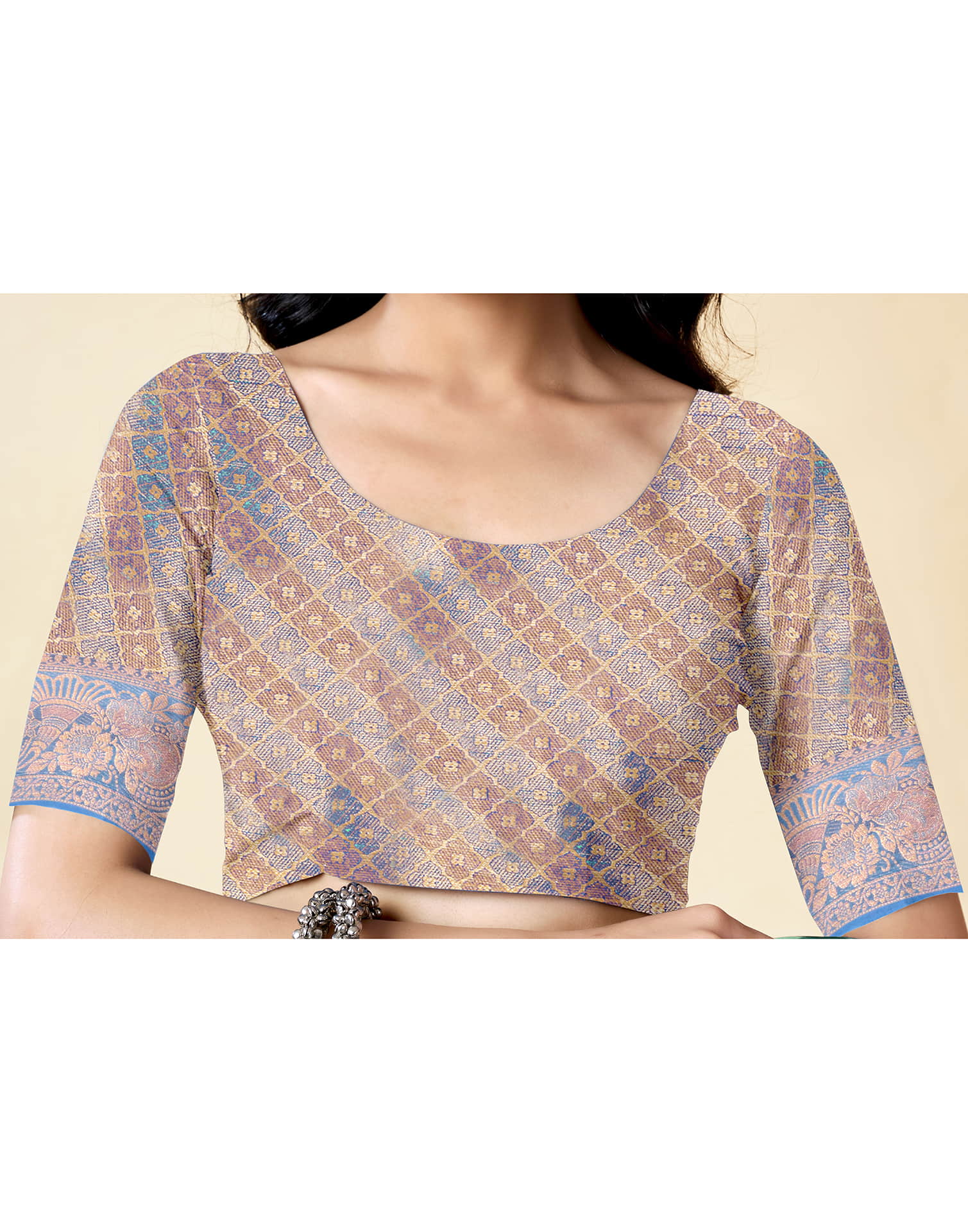 Blue Silk Woven Saree