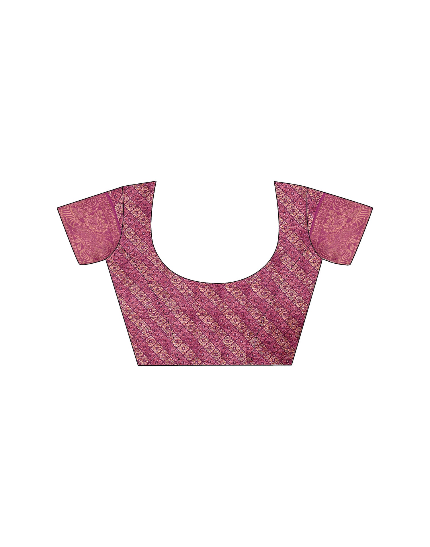 Wine Silk Woven Saree