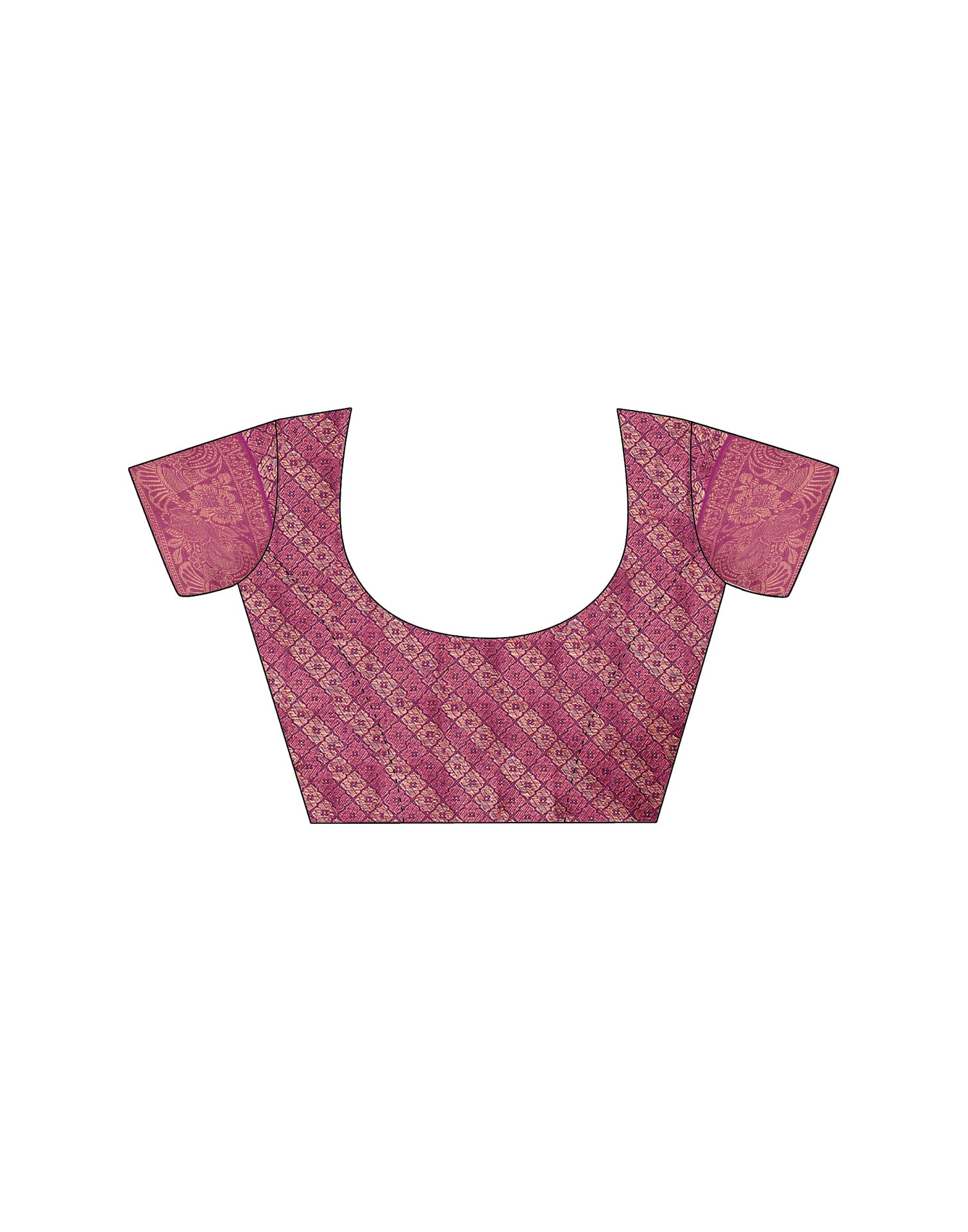 Wine Silk Woven Saree