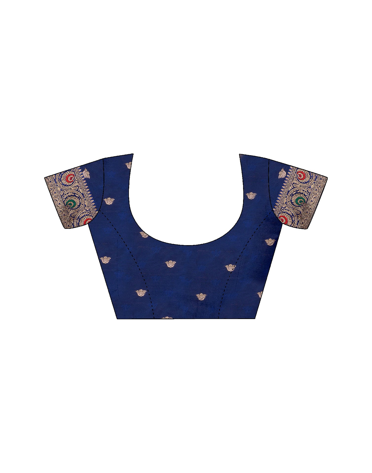 Navy Blue Silk Woven Banarasi Saree