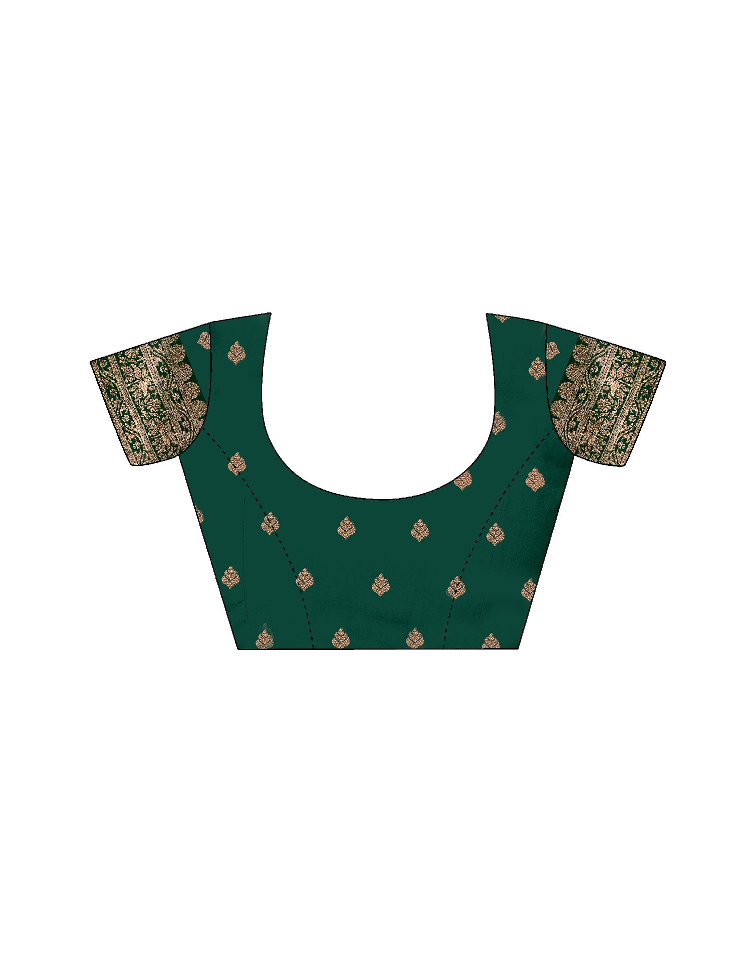 Dark Green Silk Woven Banarasi Saree