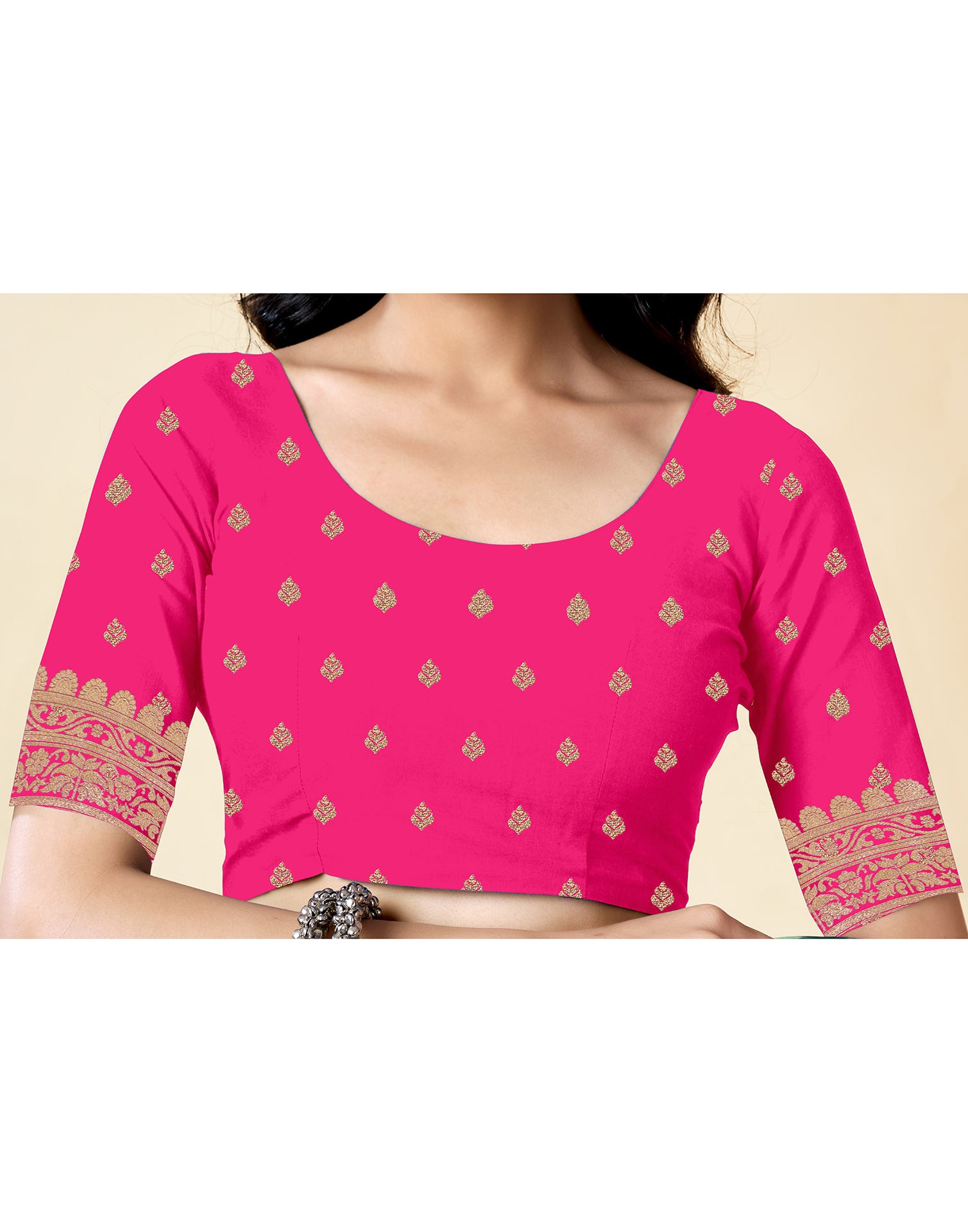 Rani Pink Silk Woven Banarasi Saree