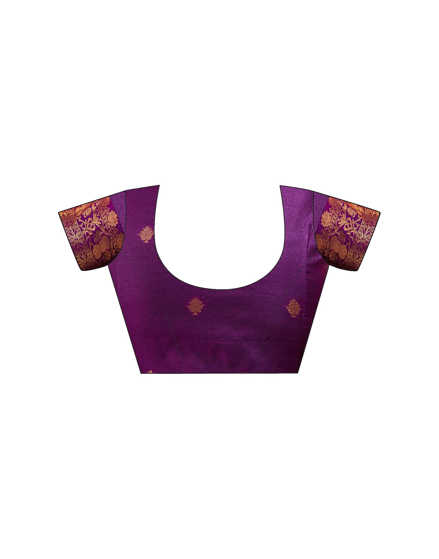 Dark Purple Silk Woven Banarasi Saree