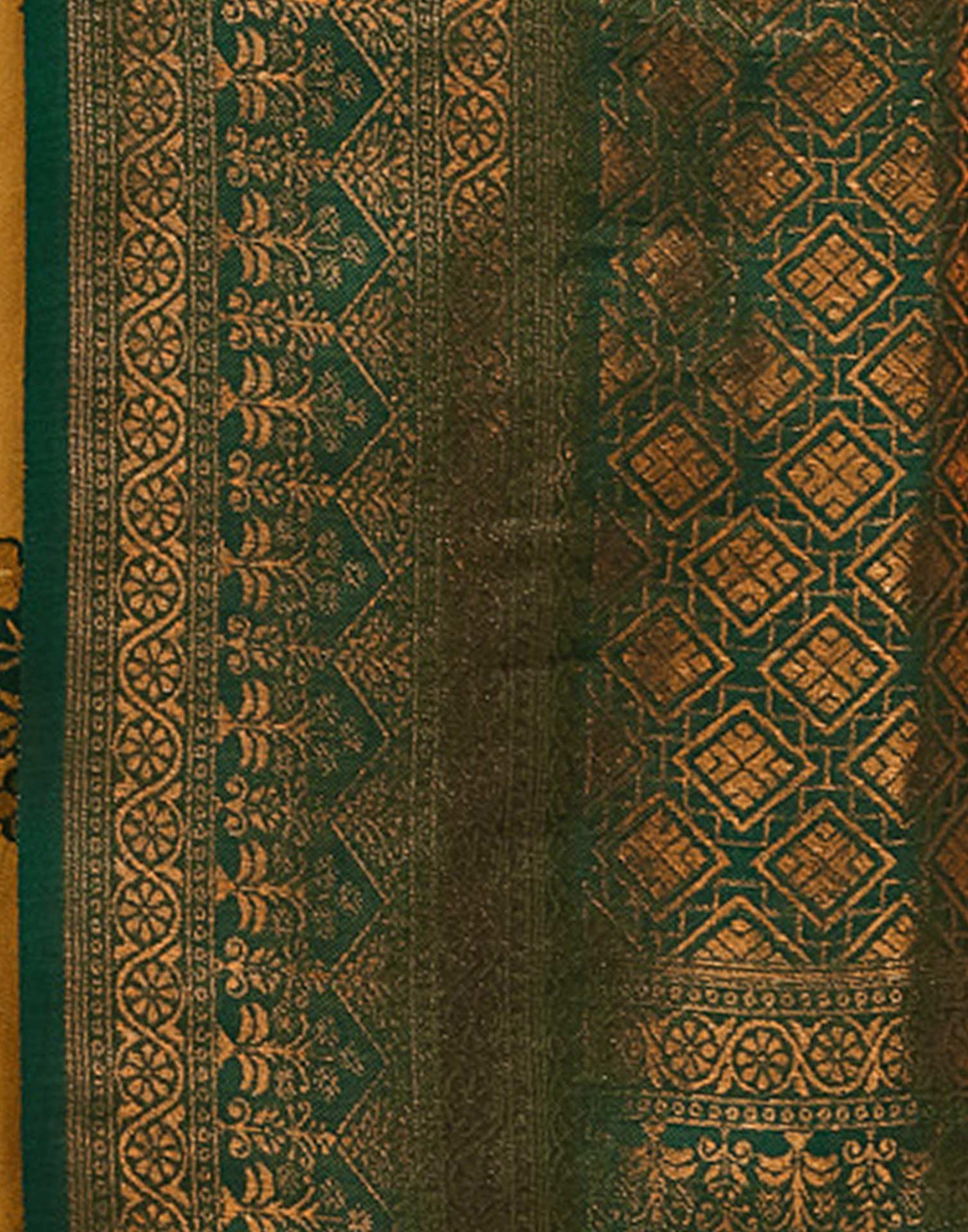Mustard Yellow Silk Woven Banarasi Saree