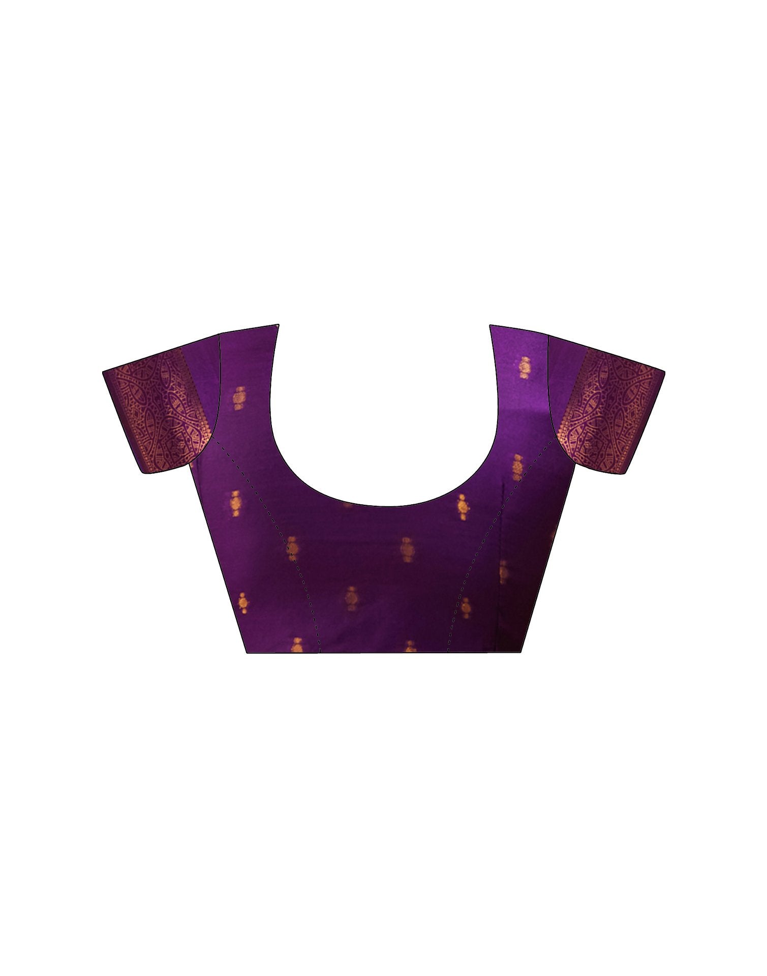 Dark Purple Silk Woven Banarasi Saree