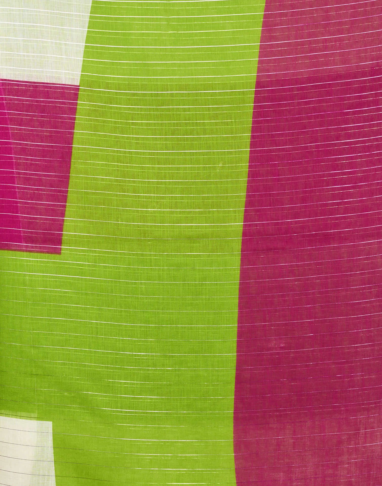 White Cotton Linen Top Dyed Printed Saree