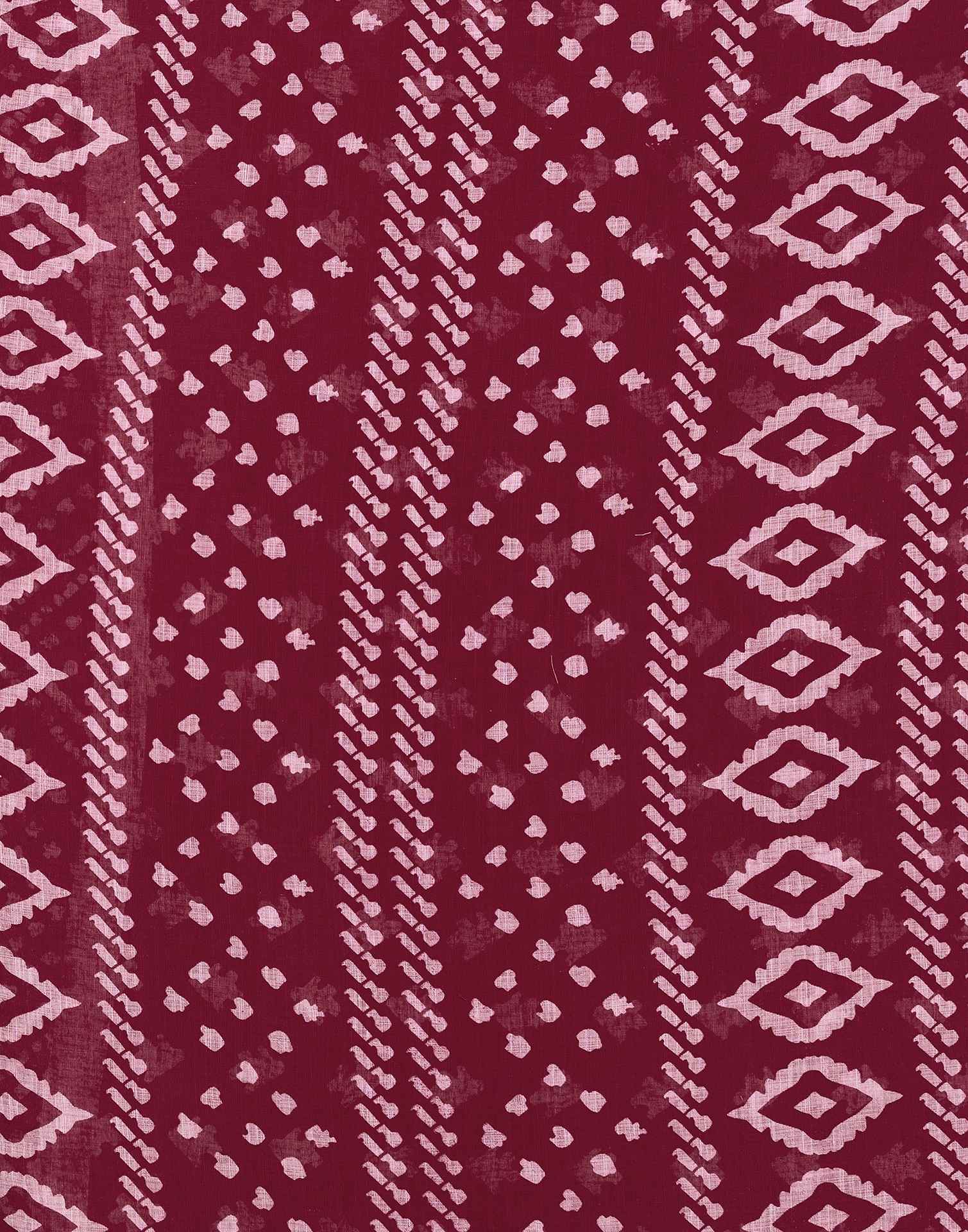 Maroon Cotton Linen Printed Saree