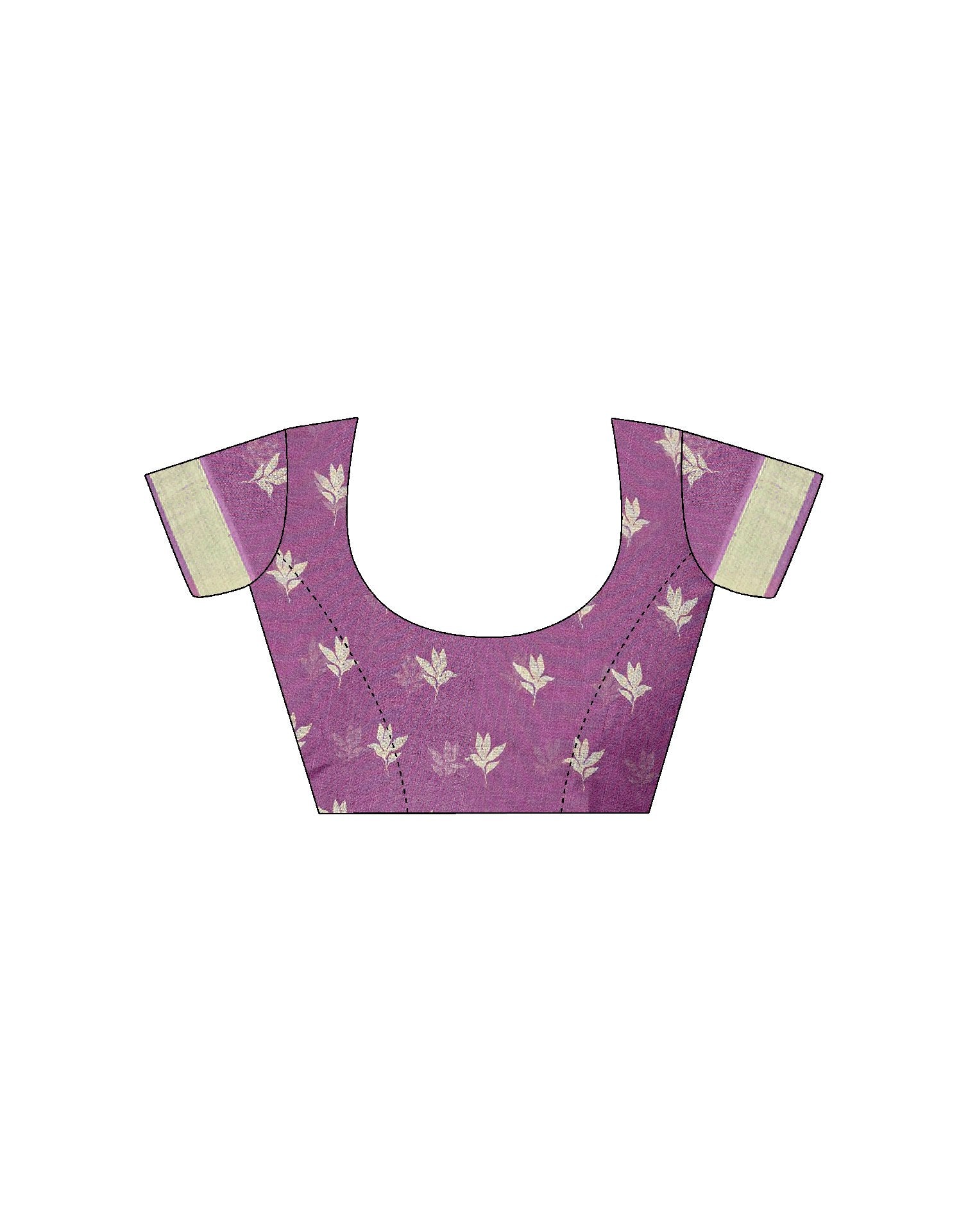 Dusty Purple Cotton Linen Printed Saree