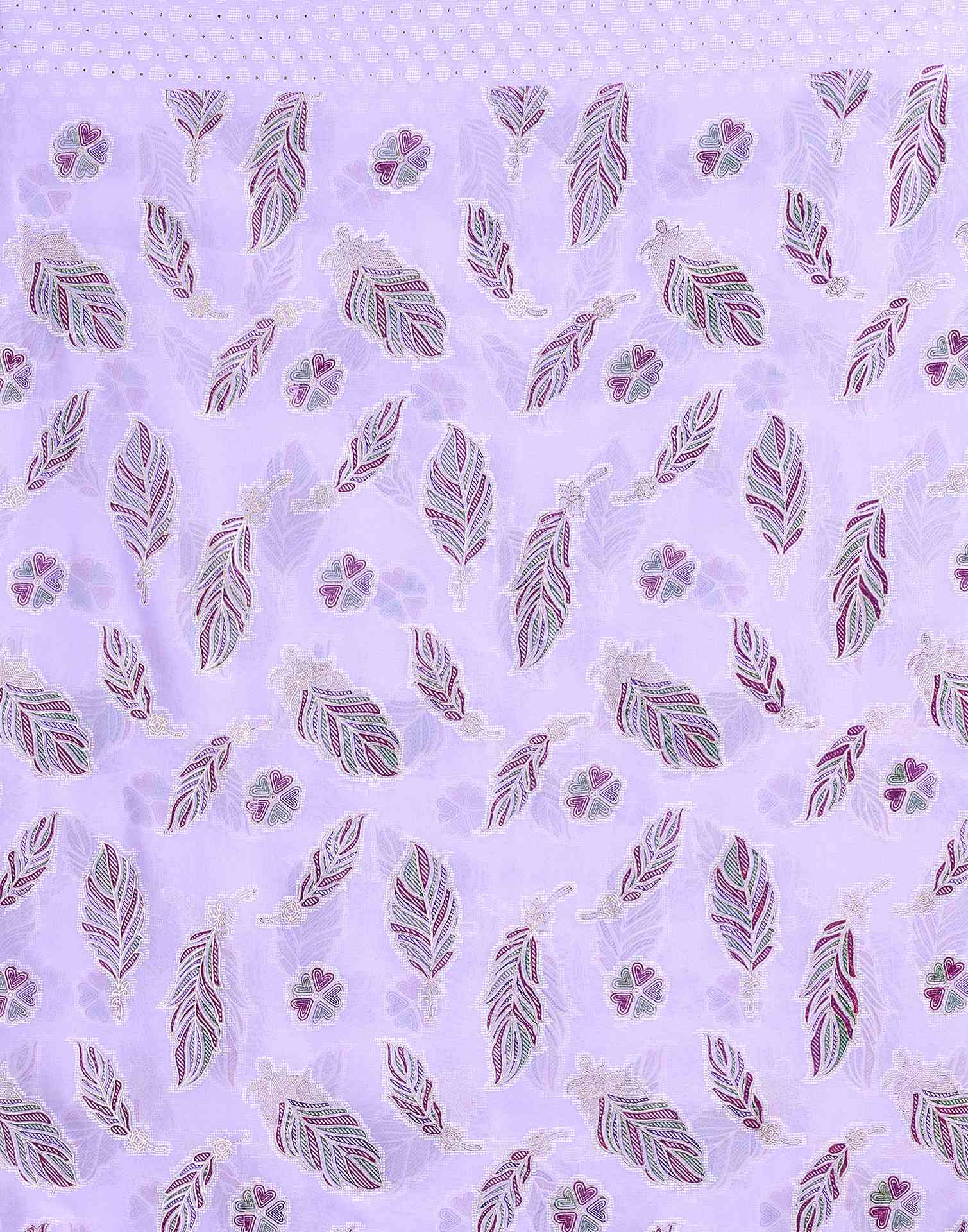 Light Purple Georgette Printed Saree