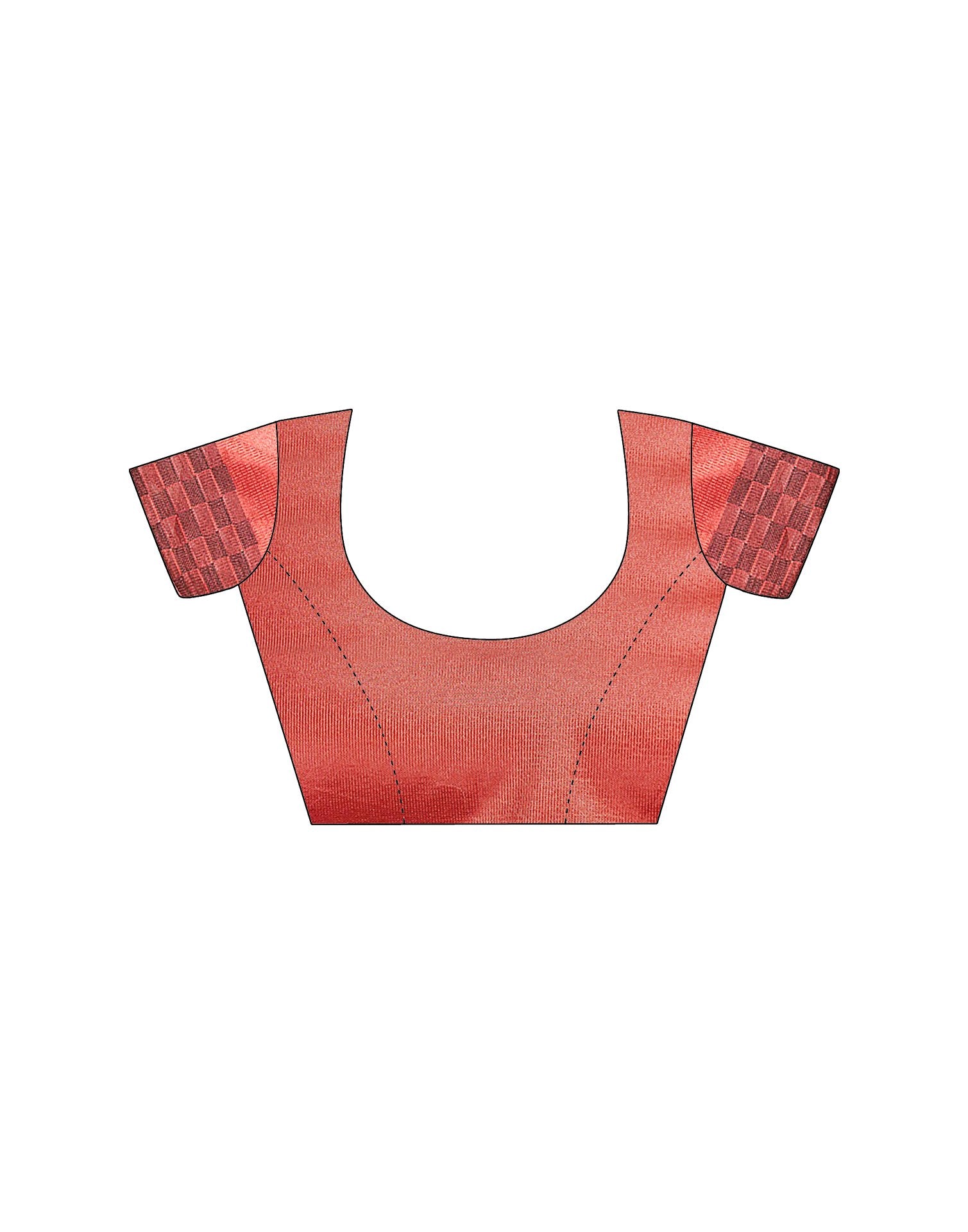 Red Shimmer Tissue Top Dyed Woven Saree